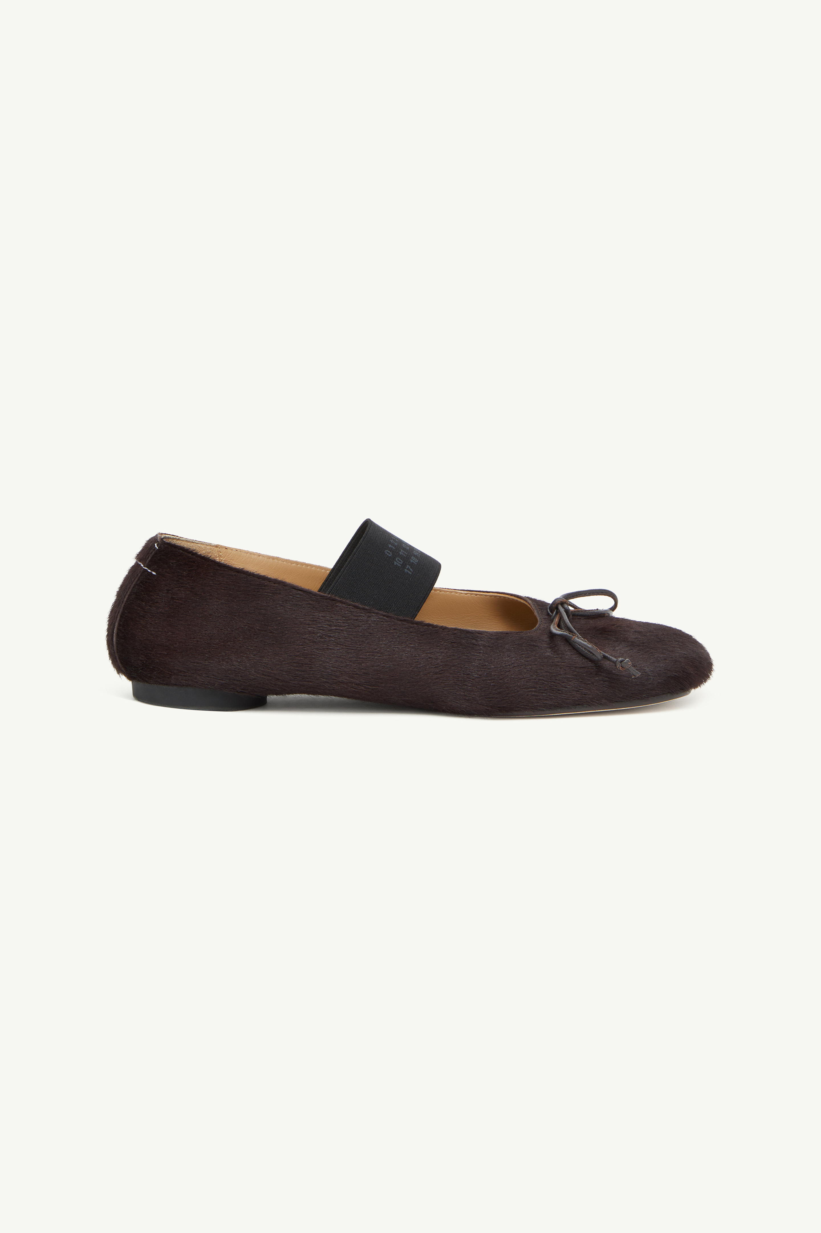 Numeric elastic ballerinas in ponyhair