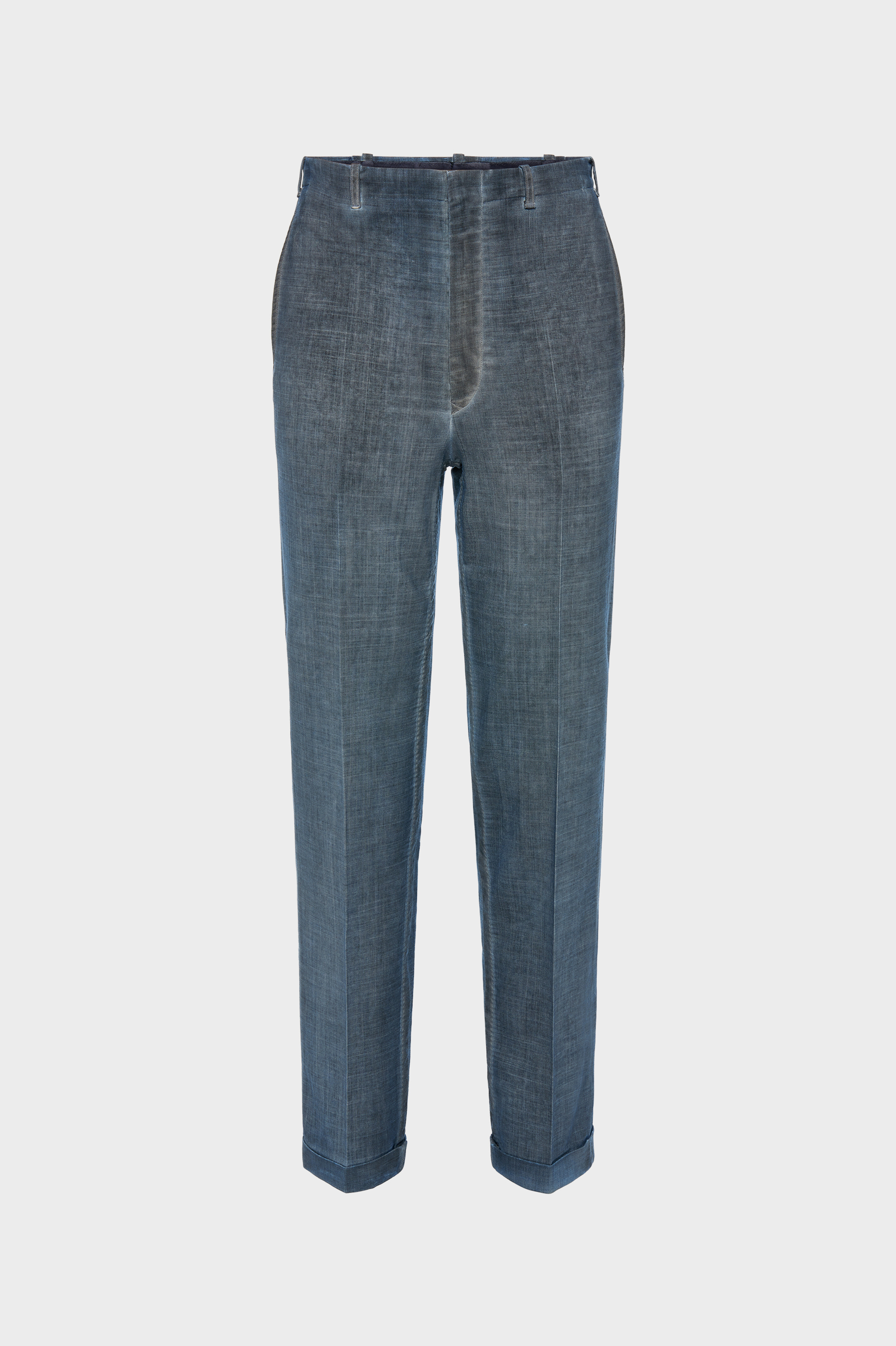 Pantalon en laine &agrave; double teinture