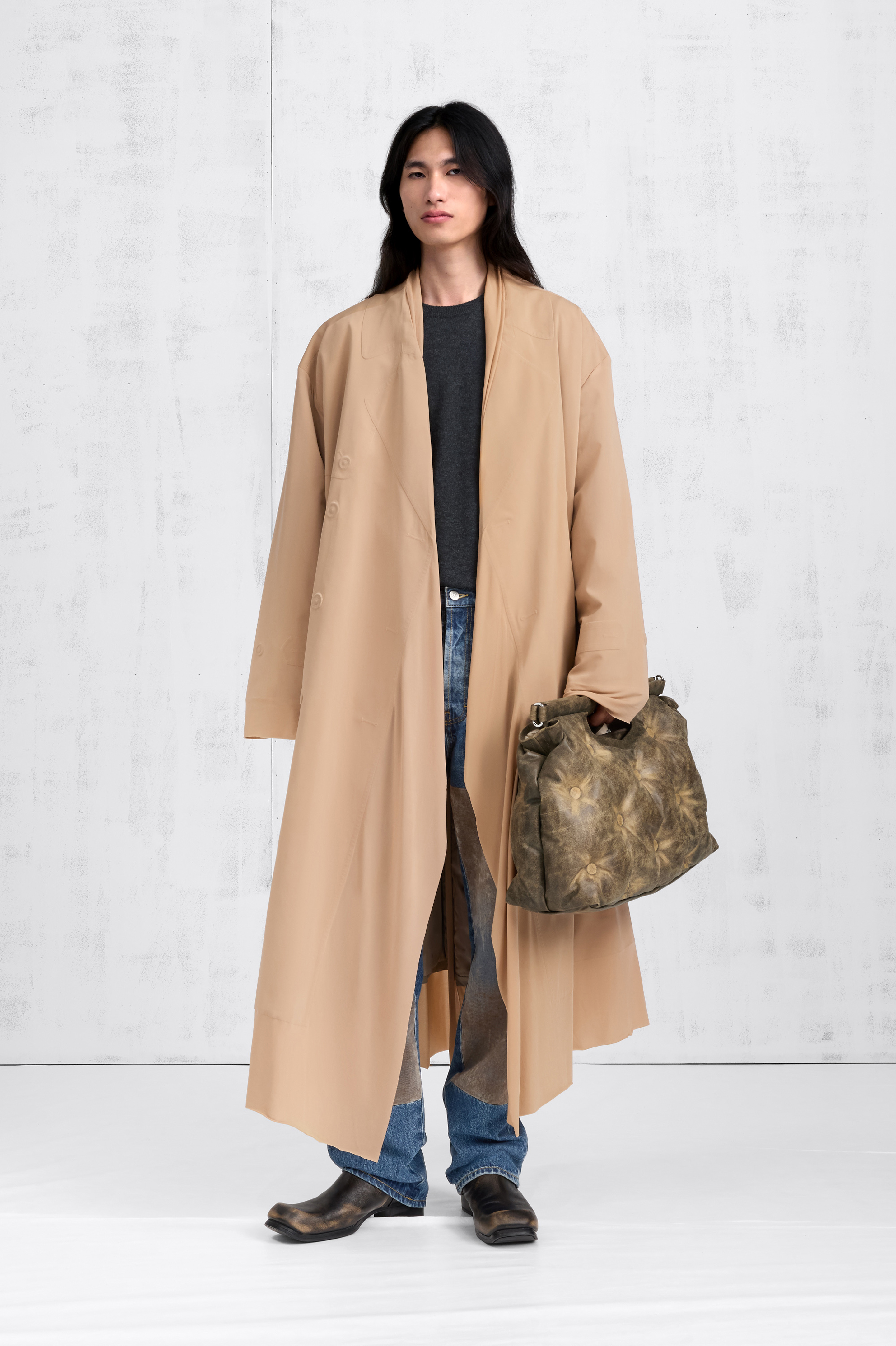 Fusion Draped Cupro Coat