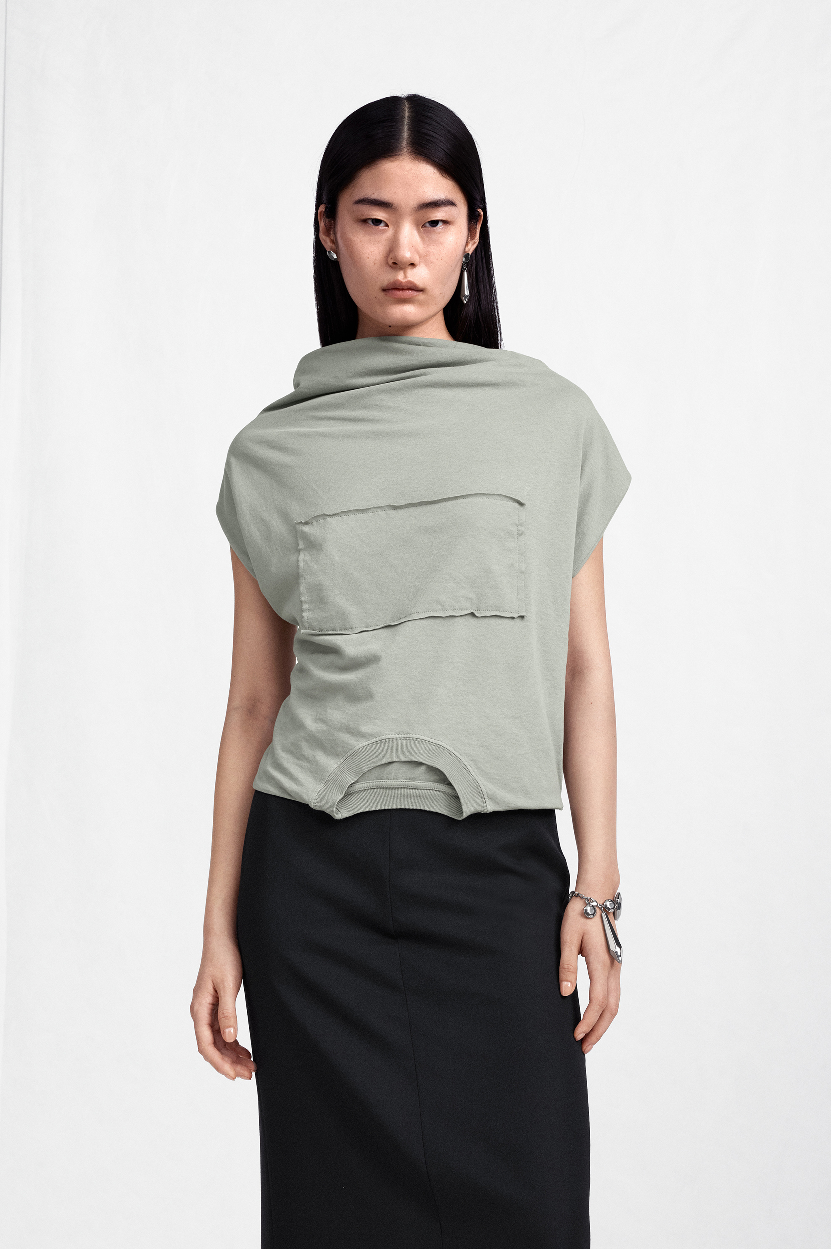 Twisted Back Cotton Top