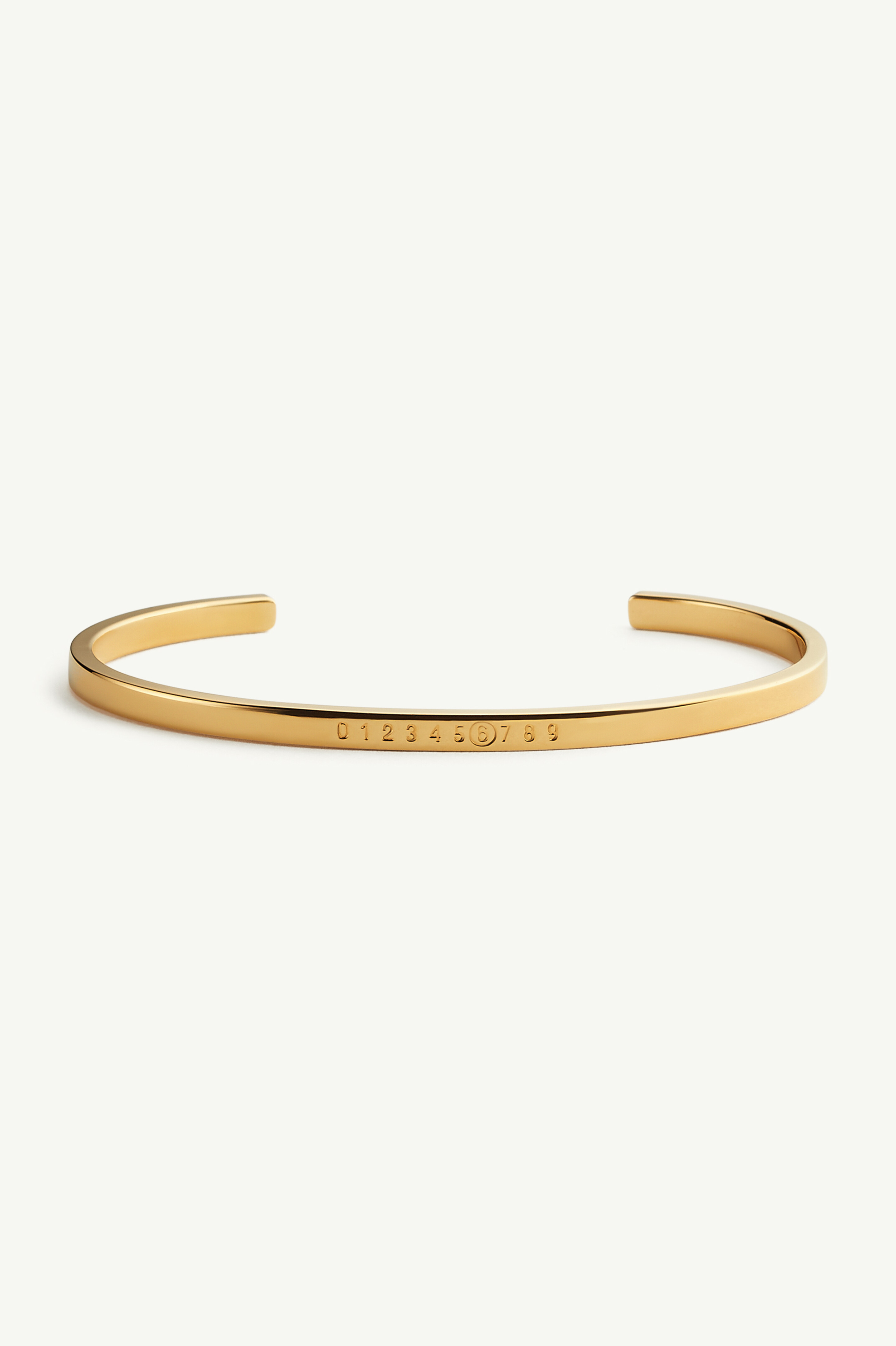 Numeric Minimal Signature Cuff Bracelet