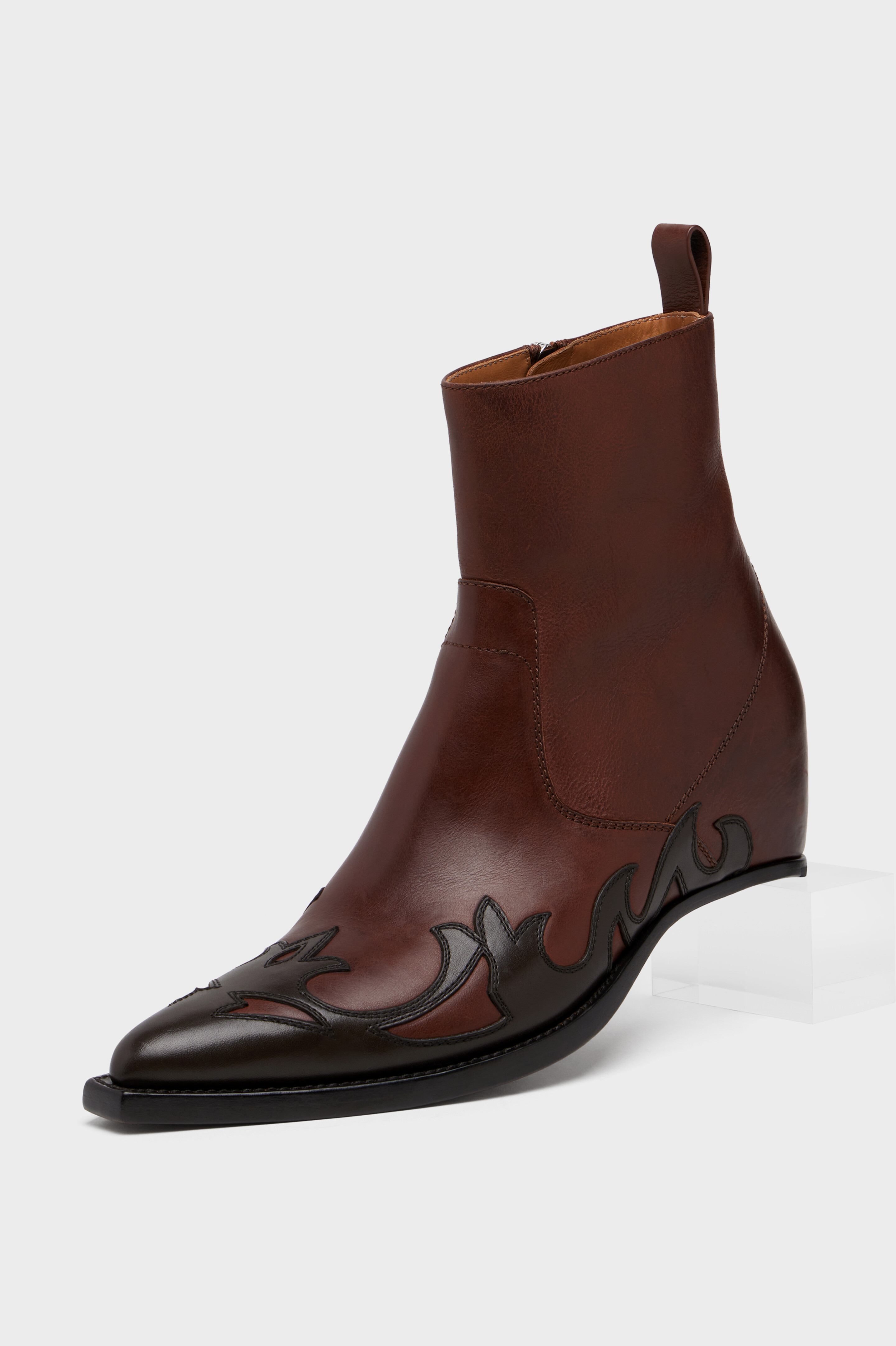 Heel-less Western Flame Boot