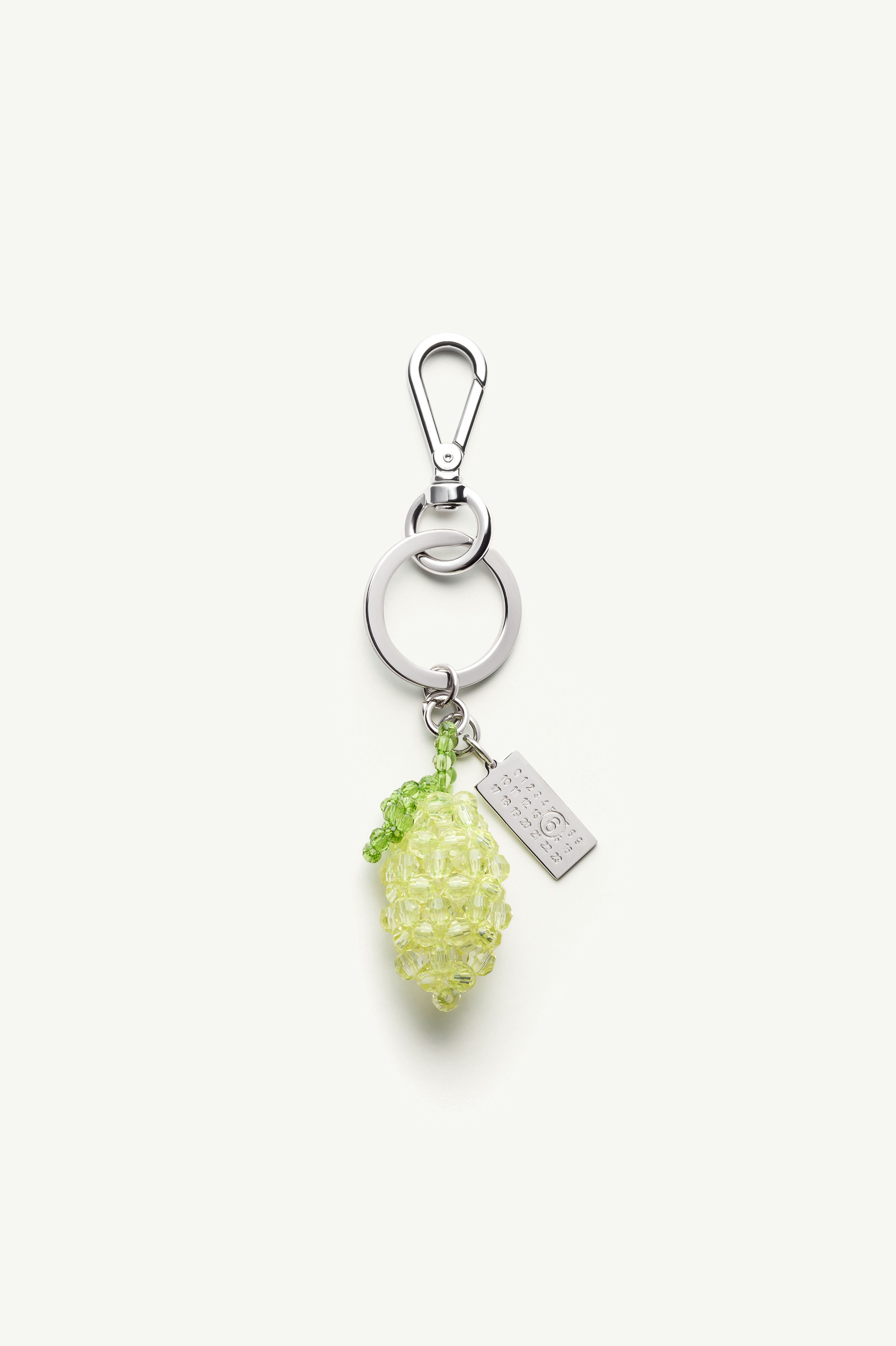 Lemon Beaded Numeric Keyring