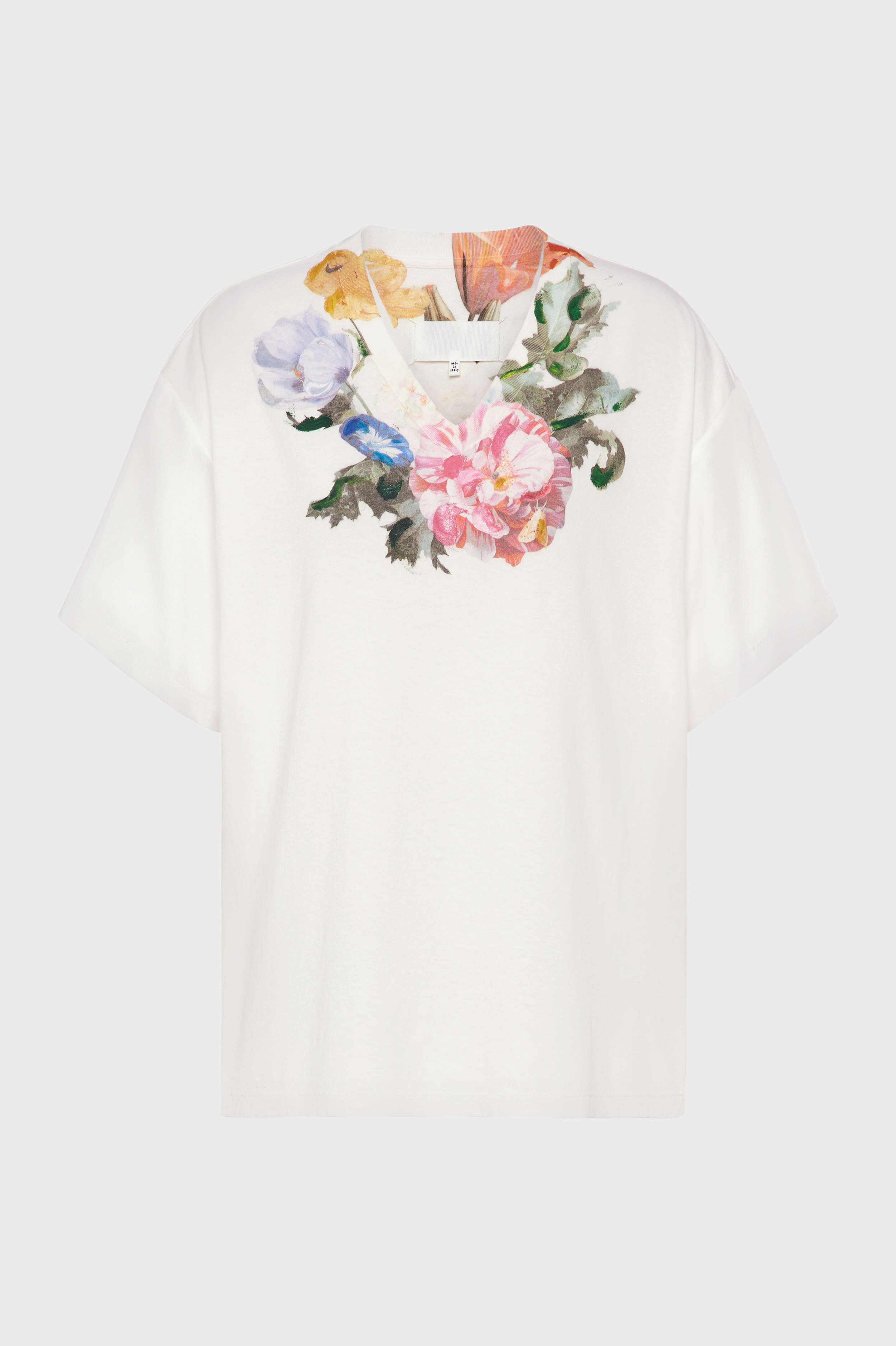 T-shirt en jersey &agrave; motif floral peint