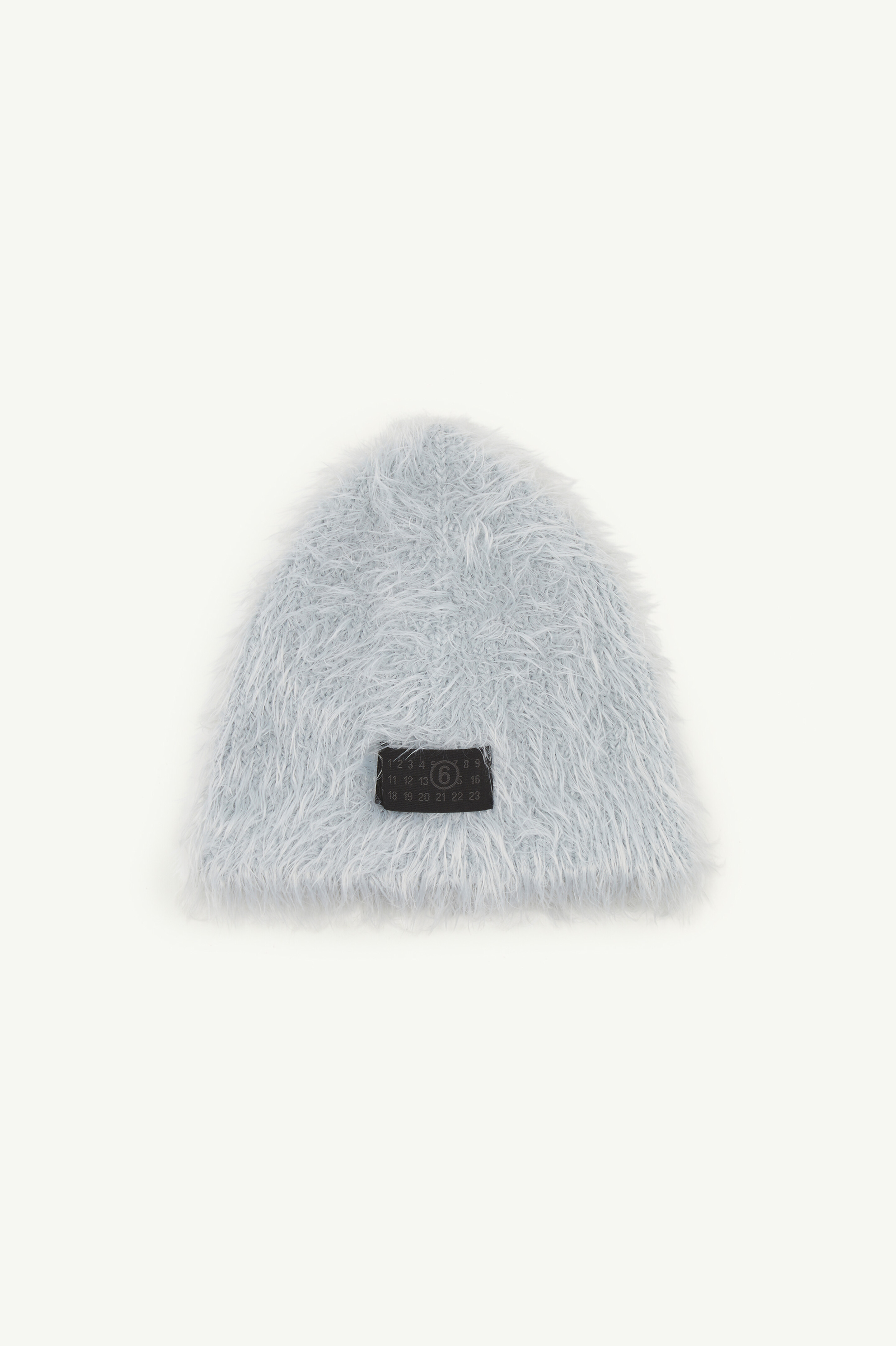 Faux fur numeric beanie