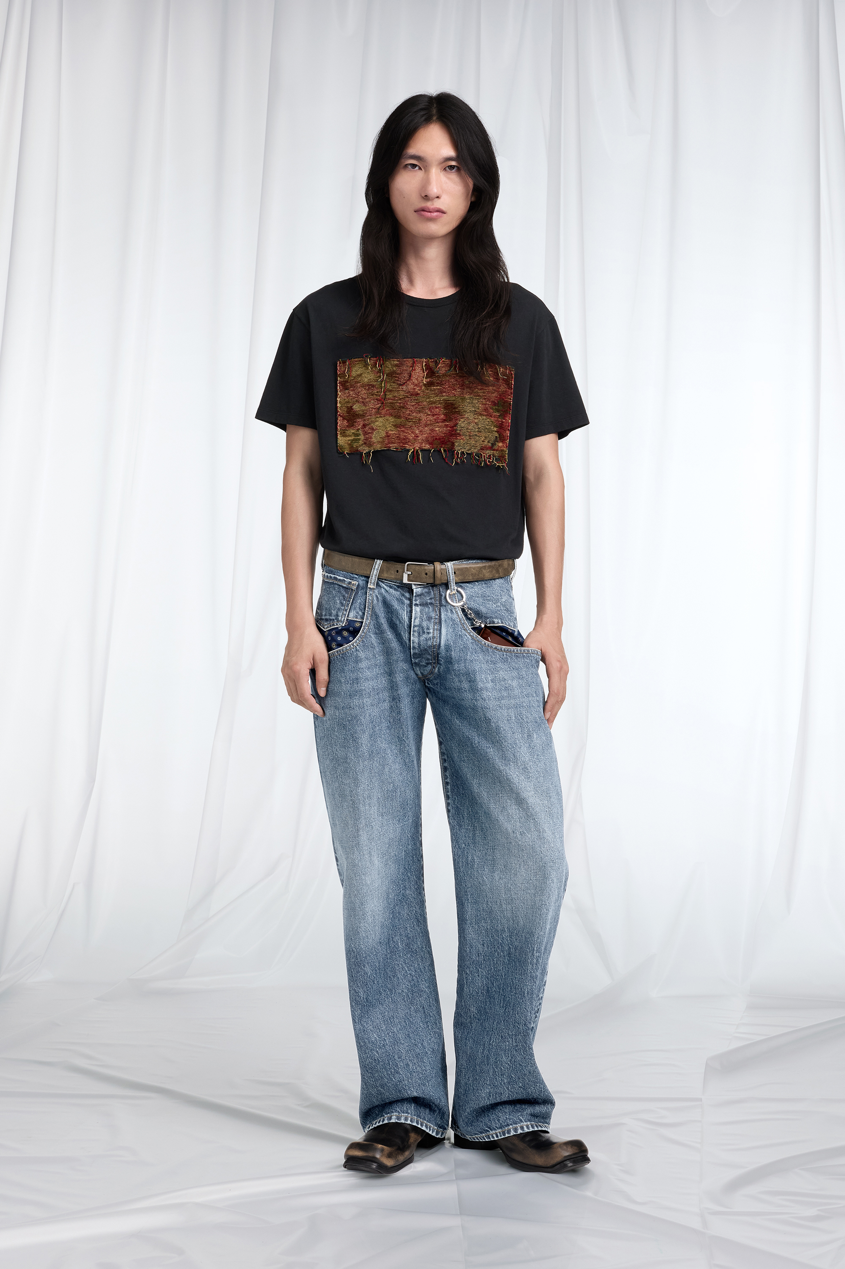 Stone Bleached Denim Jeans