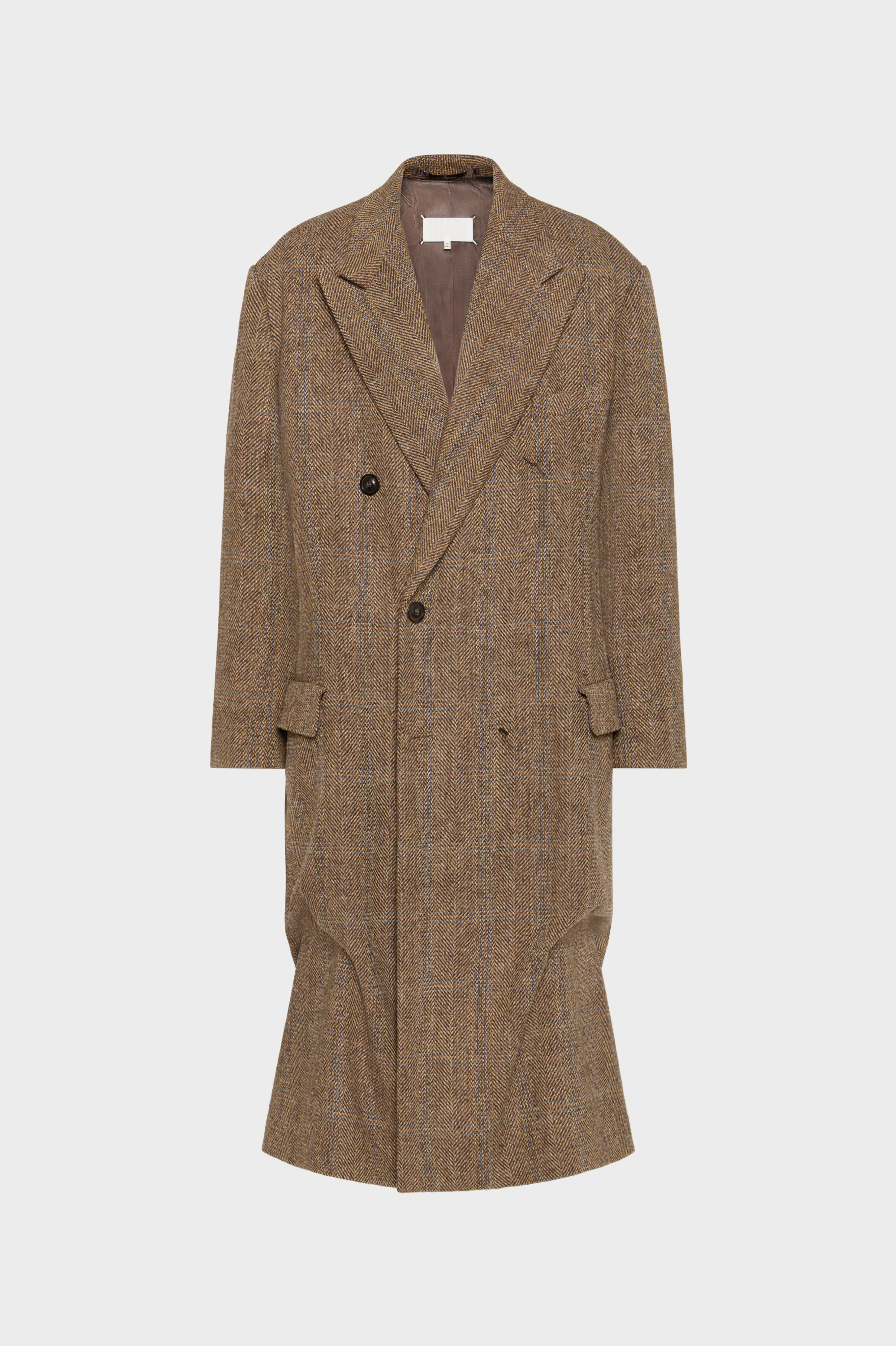 Double-breasted wool coat