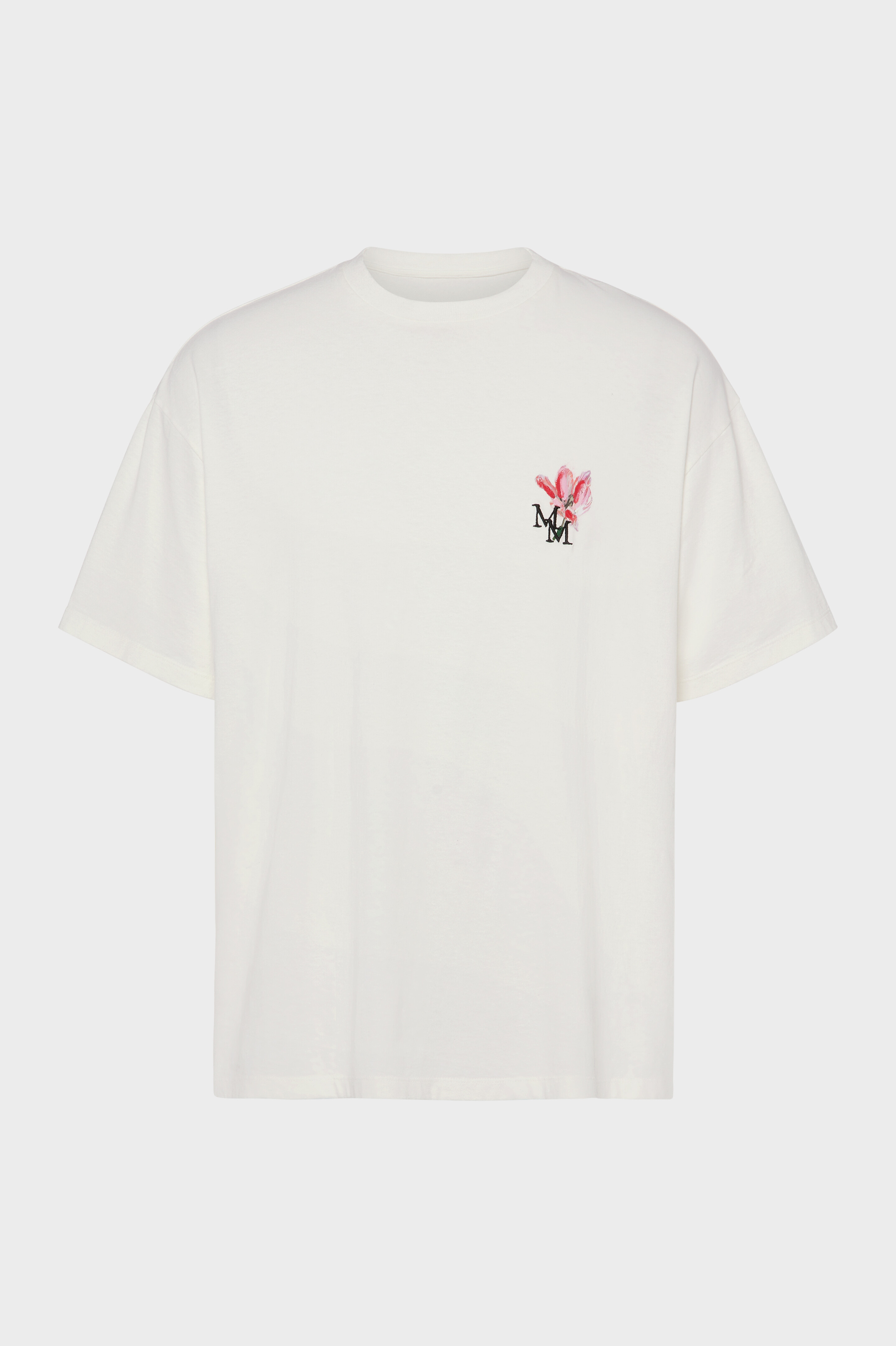 Floral MM Embroidered Cotton T-Shirt