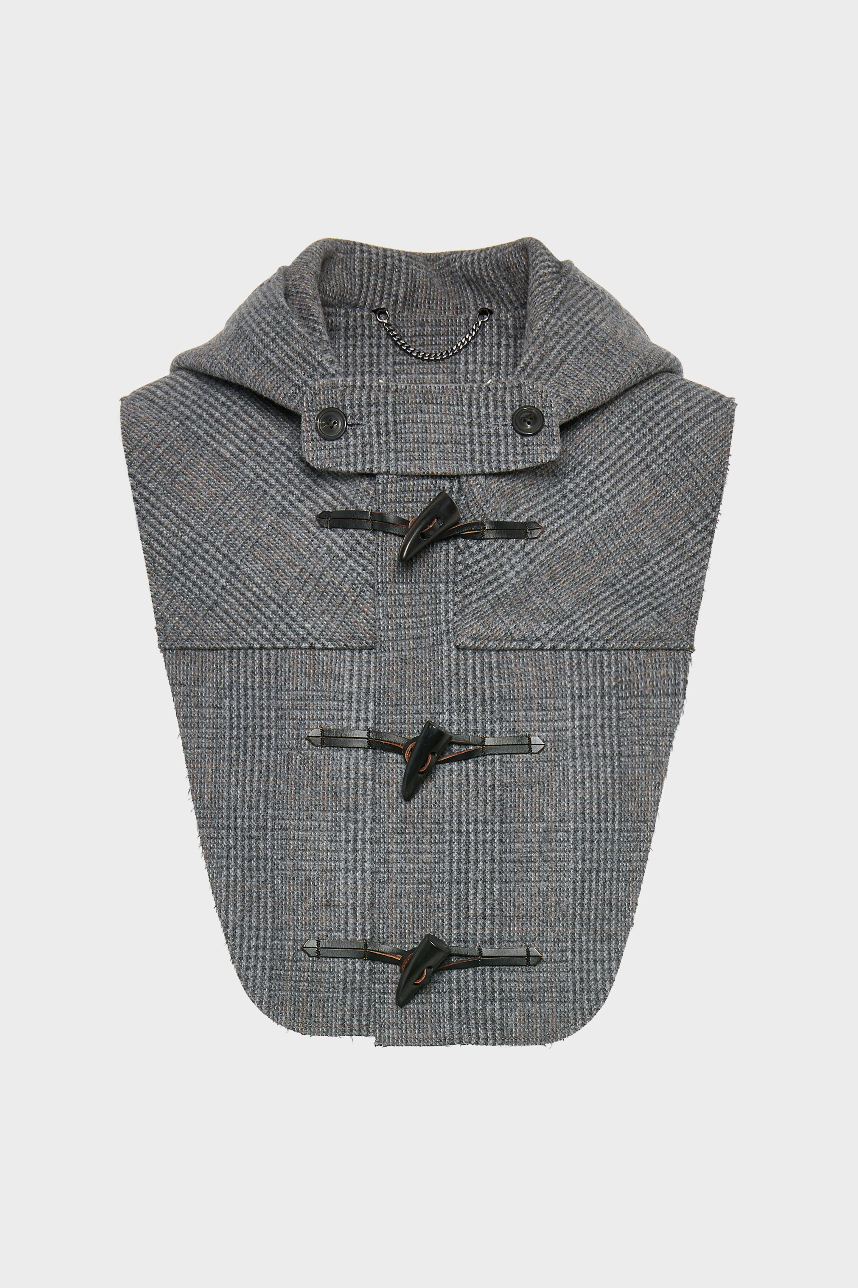 Checked Wool Cropped Vest