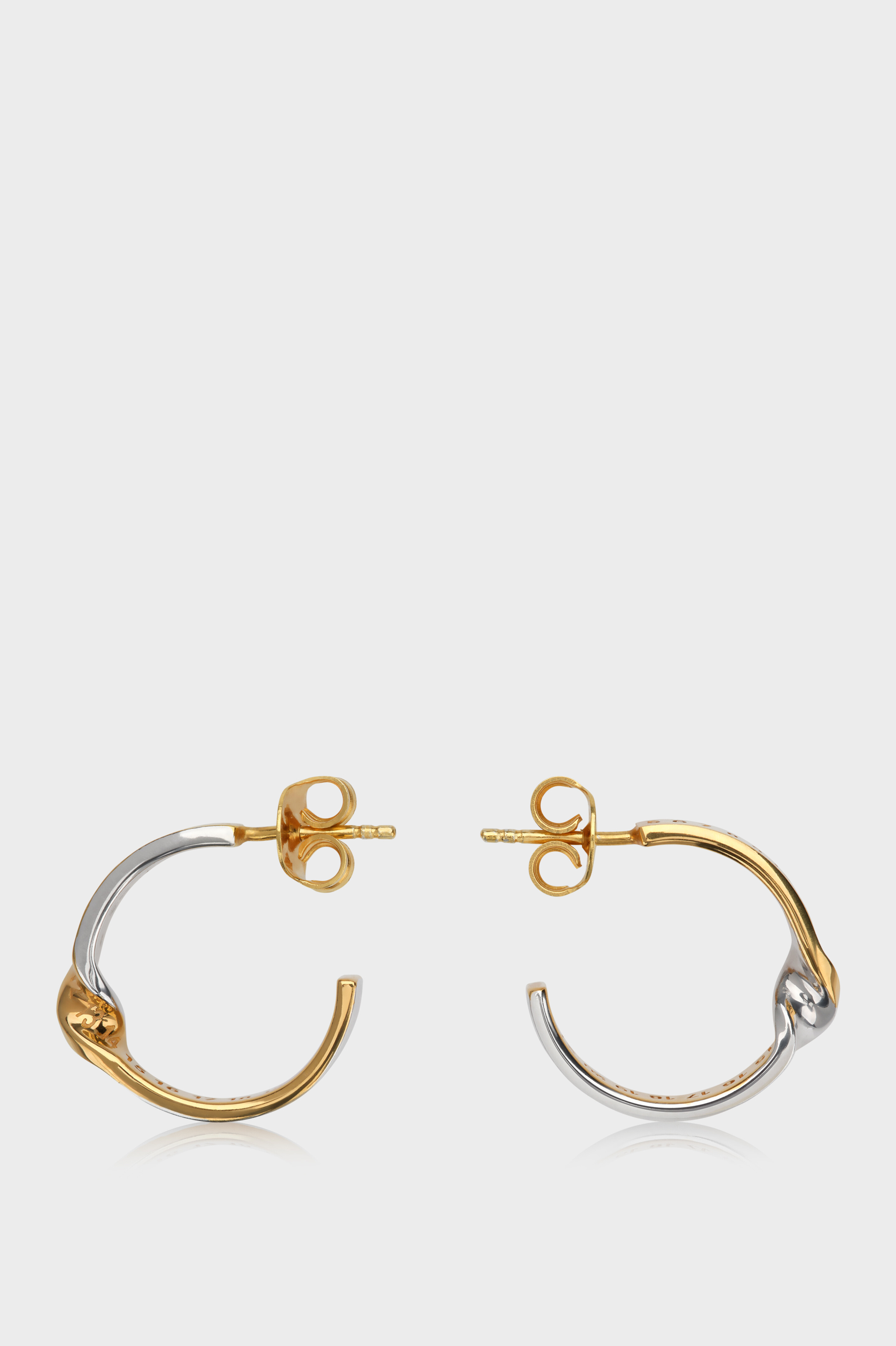 Numerical diamond hoop earrings