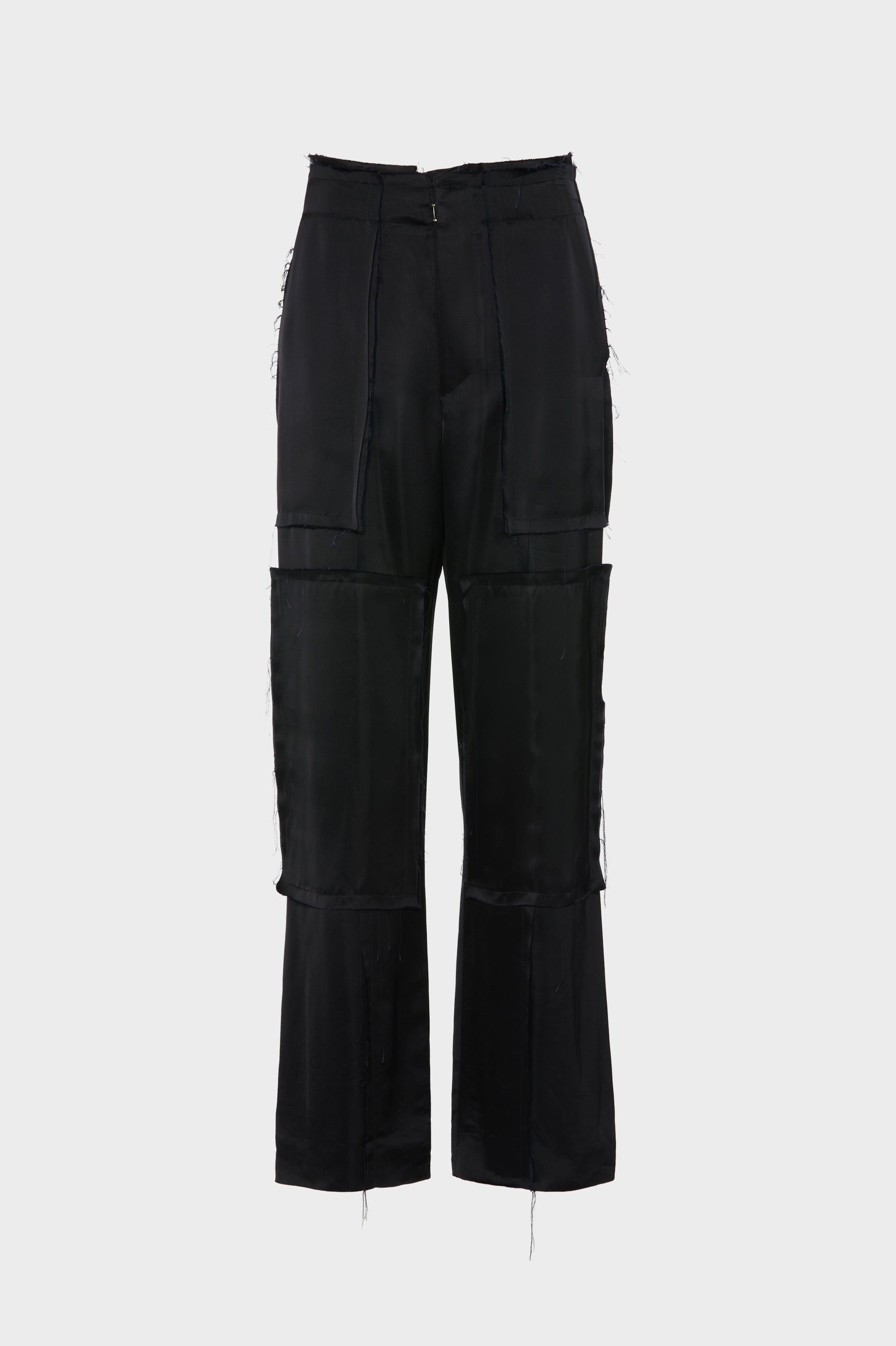 Pantalon patchwork en satin