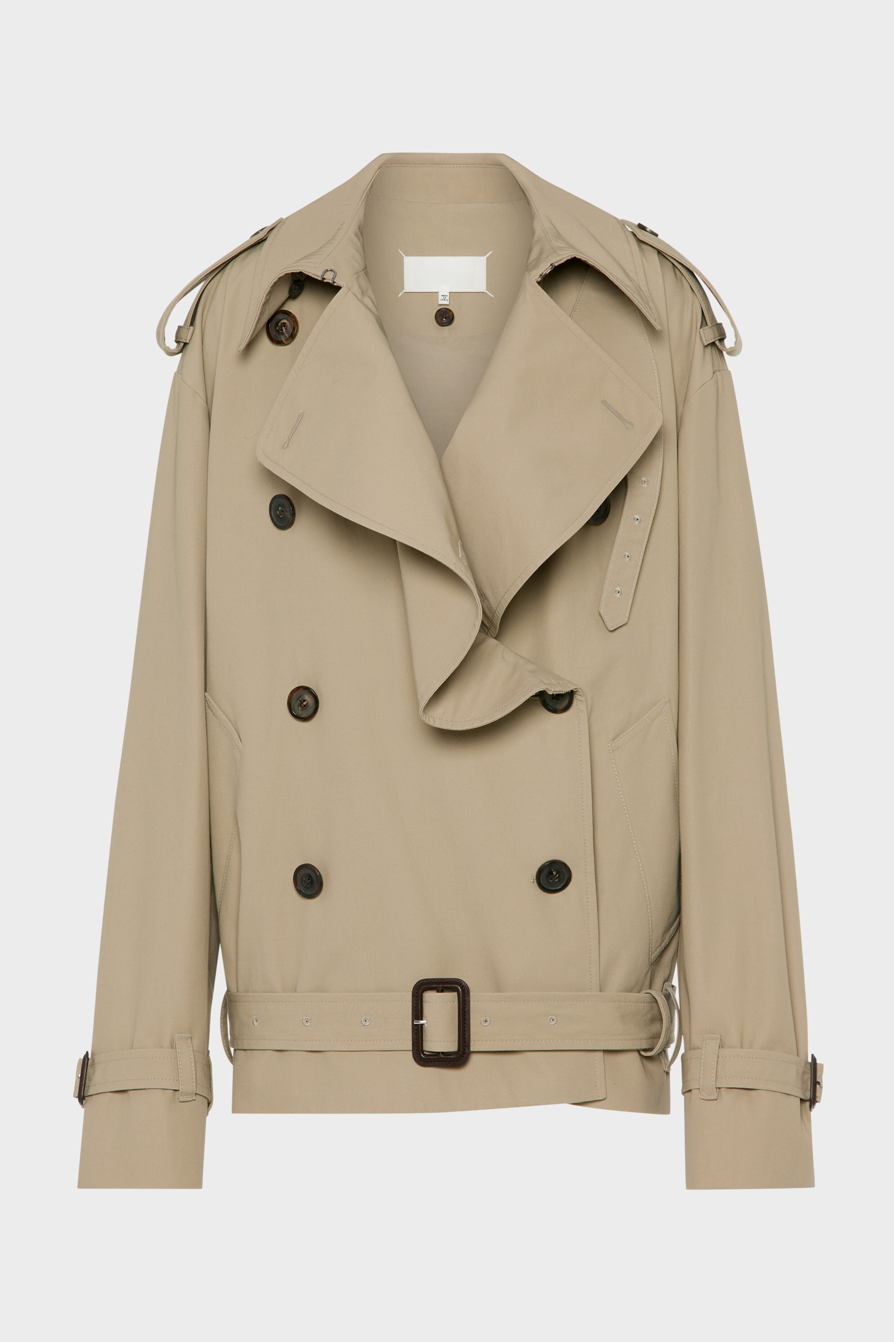 Folded Collar Cotton Caban