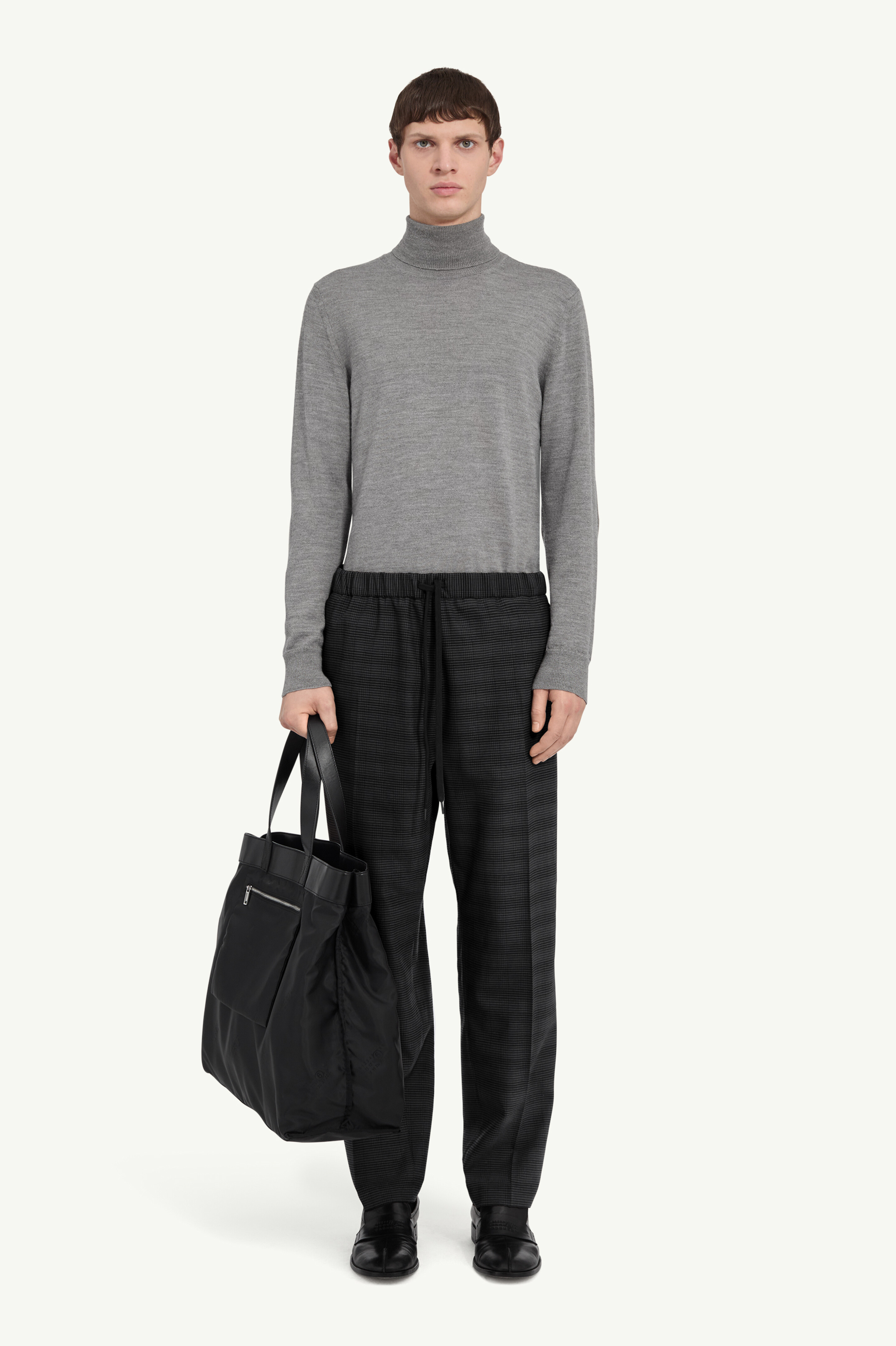 Tailored wool-blend trousers