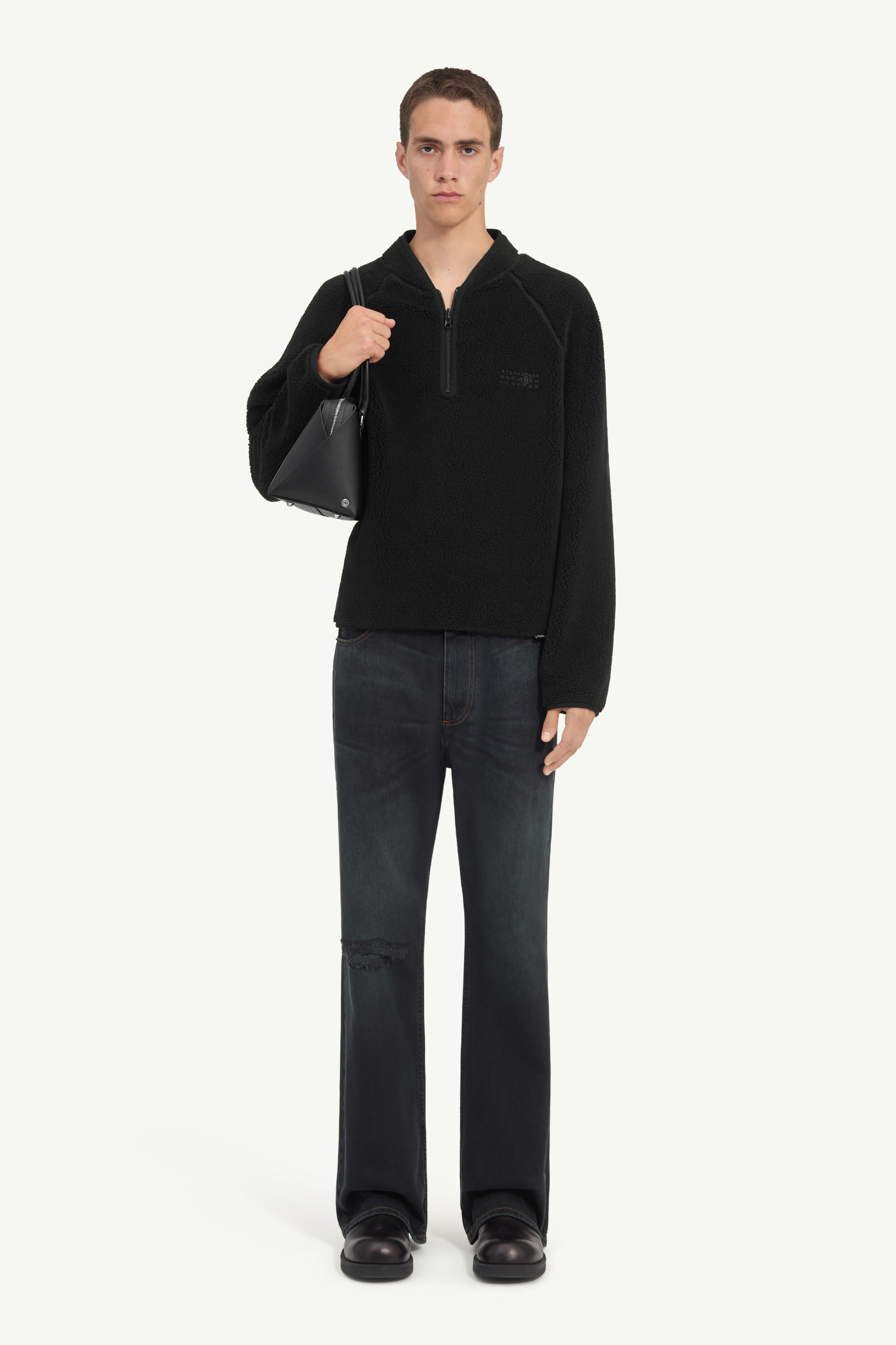 Reversible teddy fleece sweatshirt