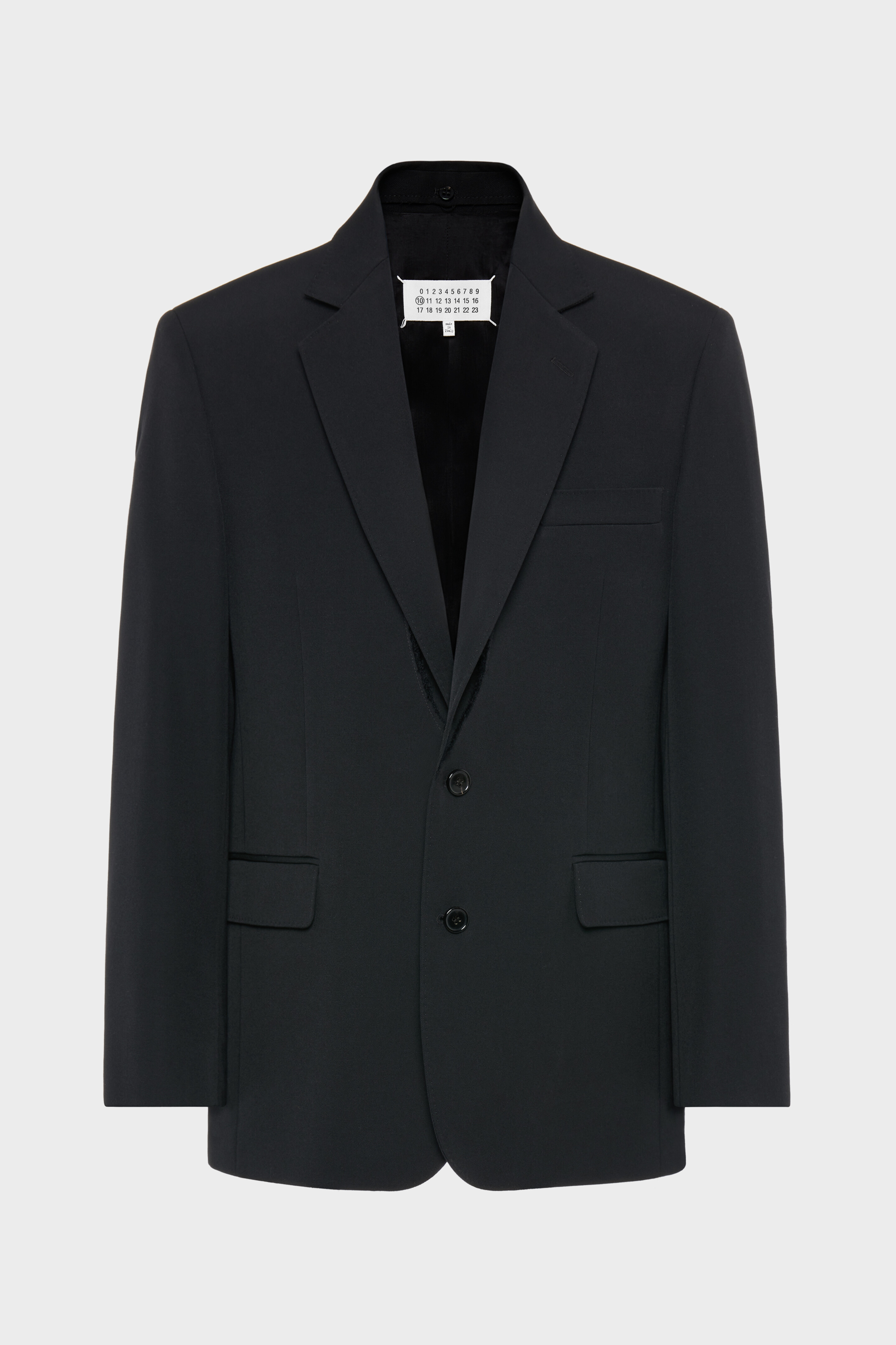 Folded Collar Wool Blazer