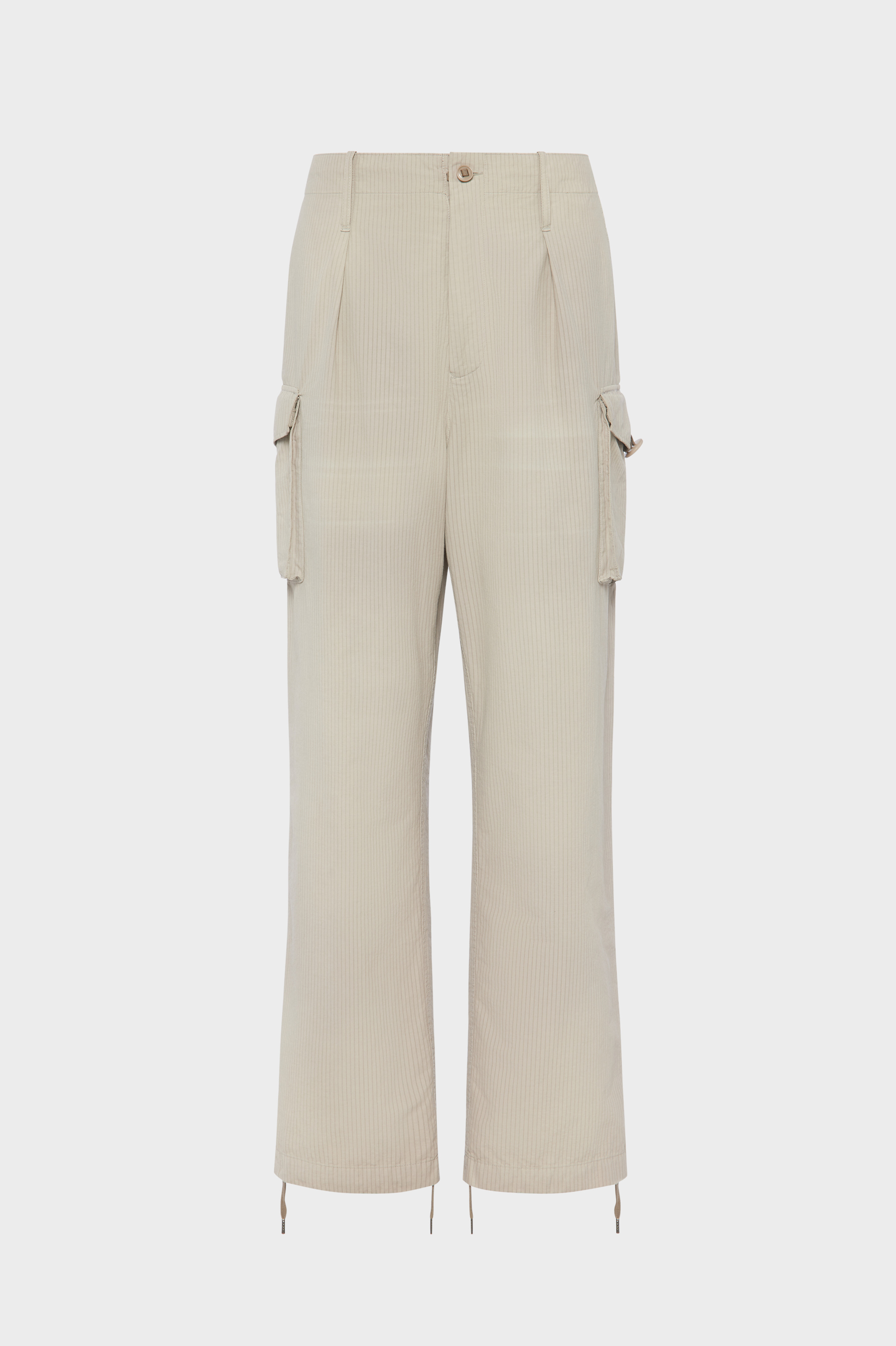 Pantalon cargo en coton m&eacute;lang&eacute;