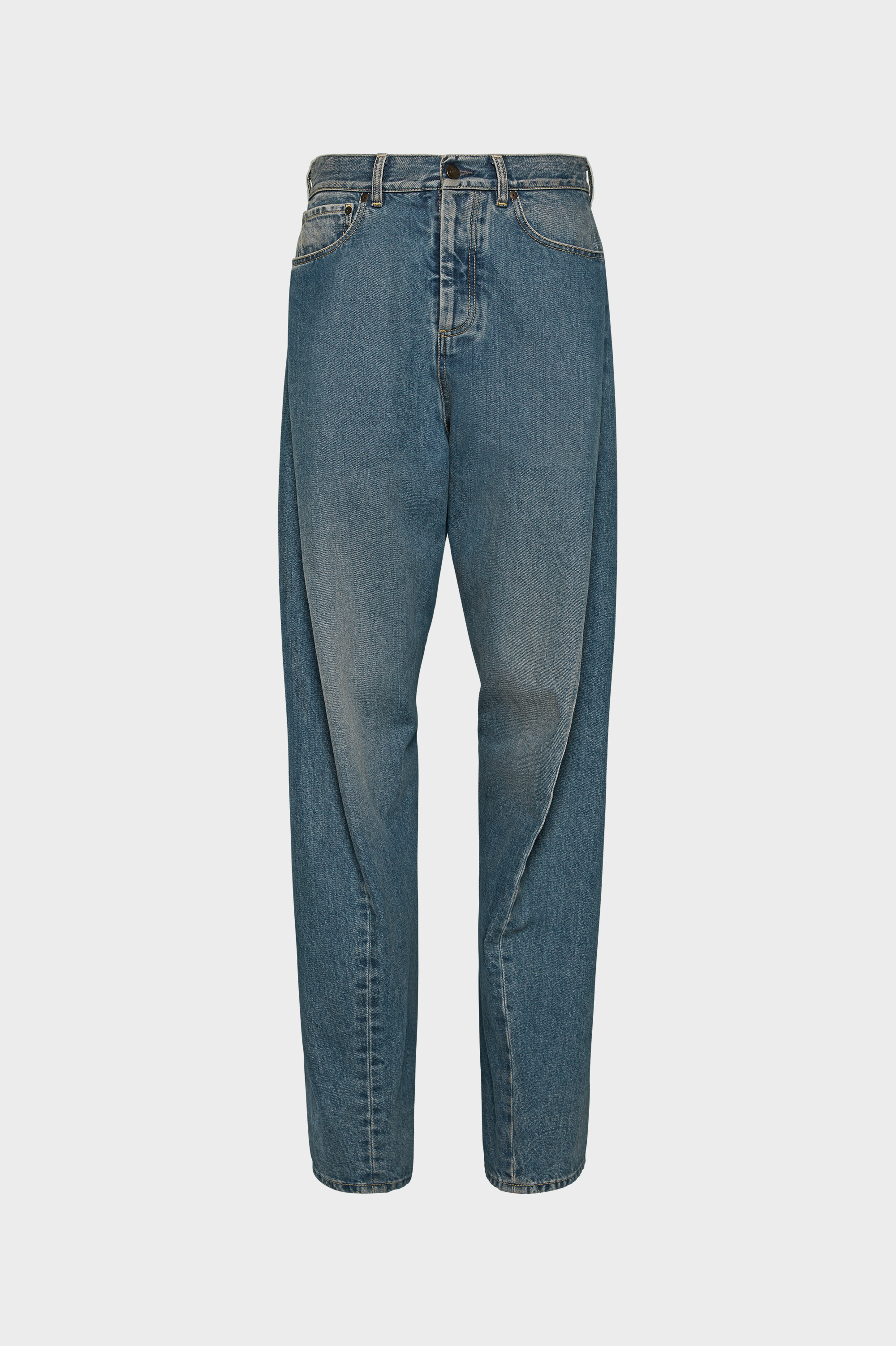Jeans &agrave; couture diagonale