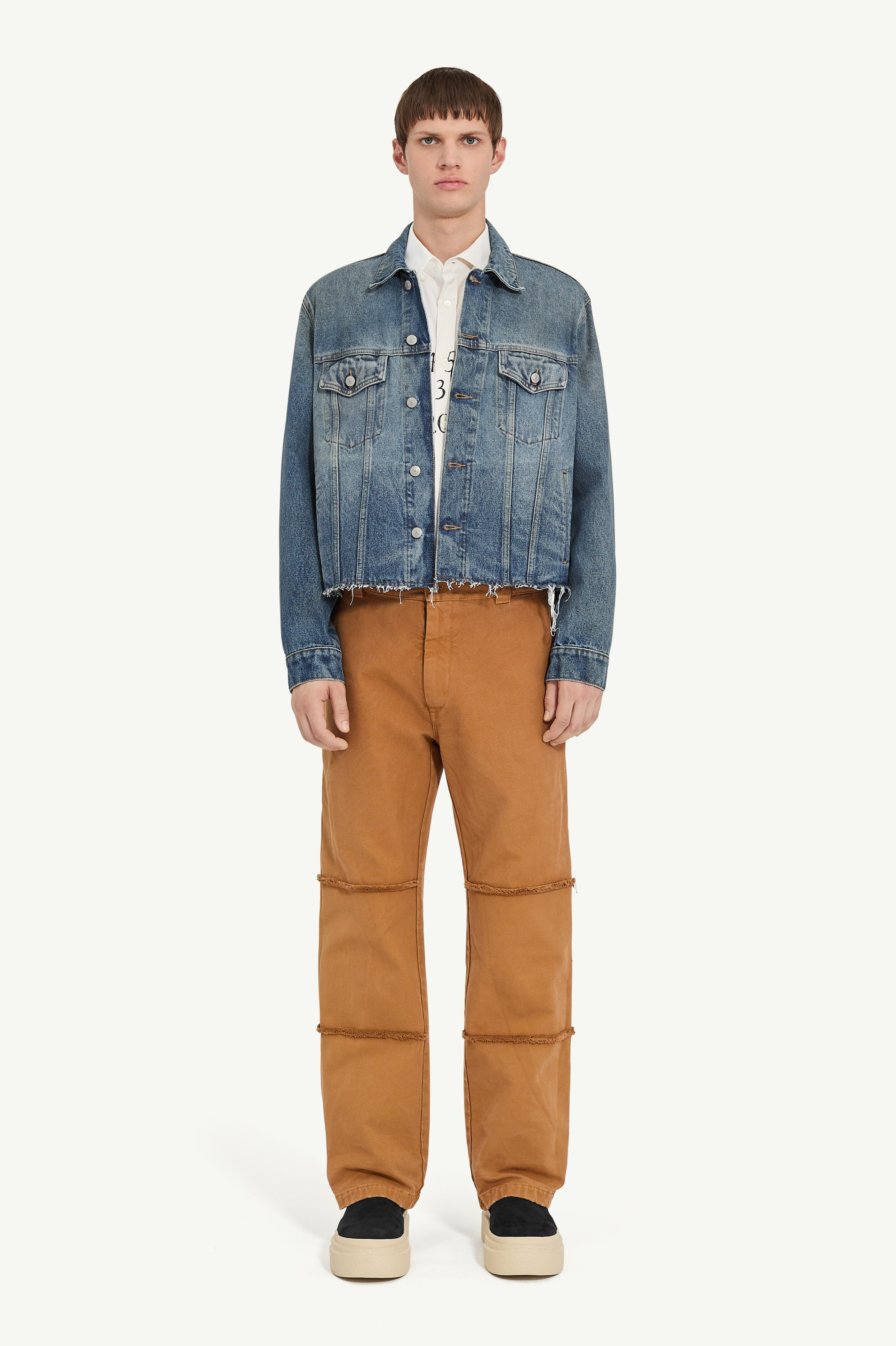 Veste en denim bleu