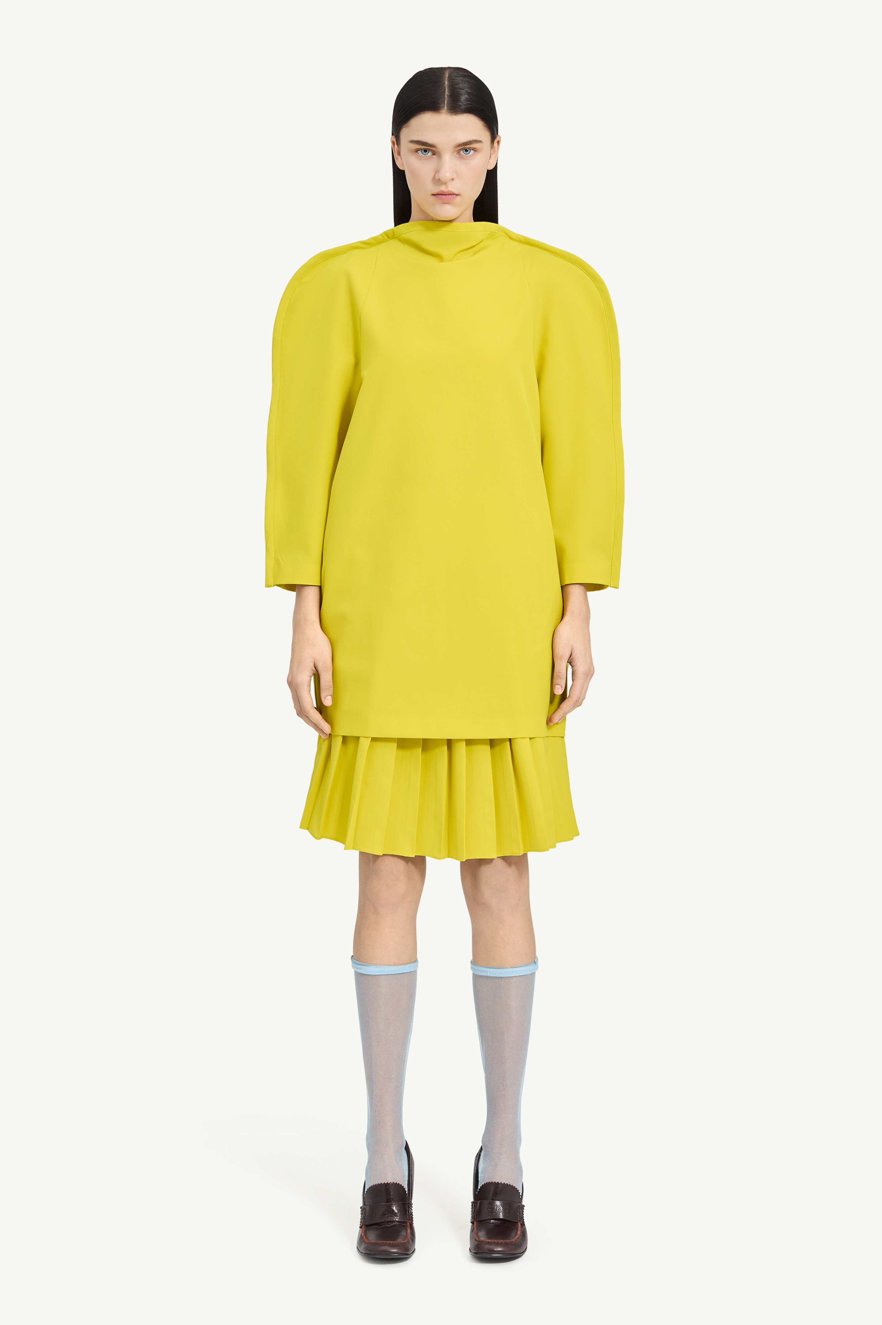 Cape-Shoulder Mini Dress