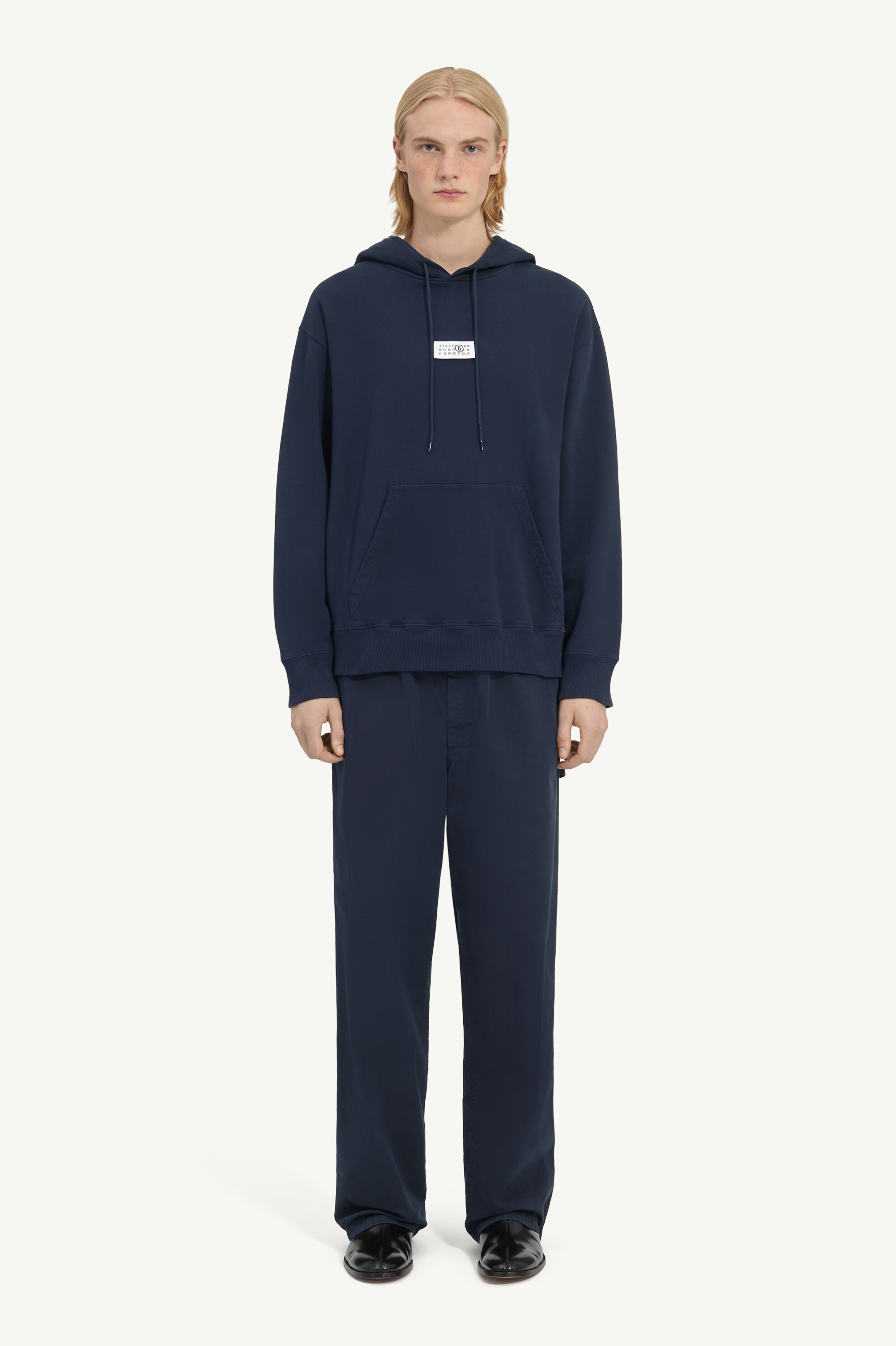 Unbrushed cotton hoodie