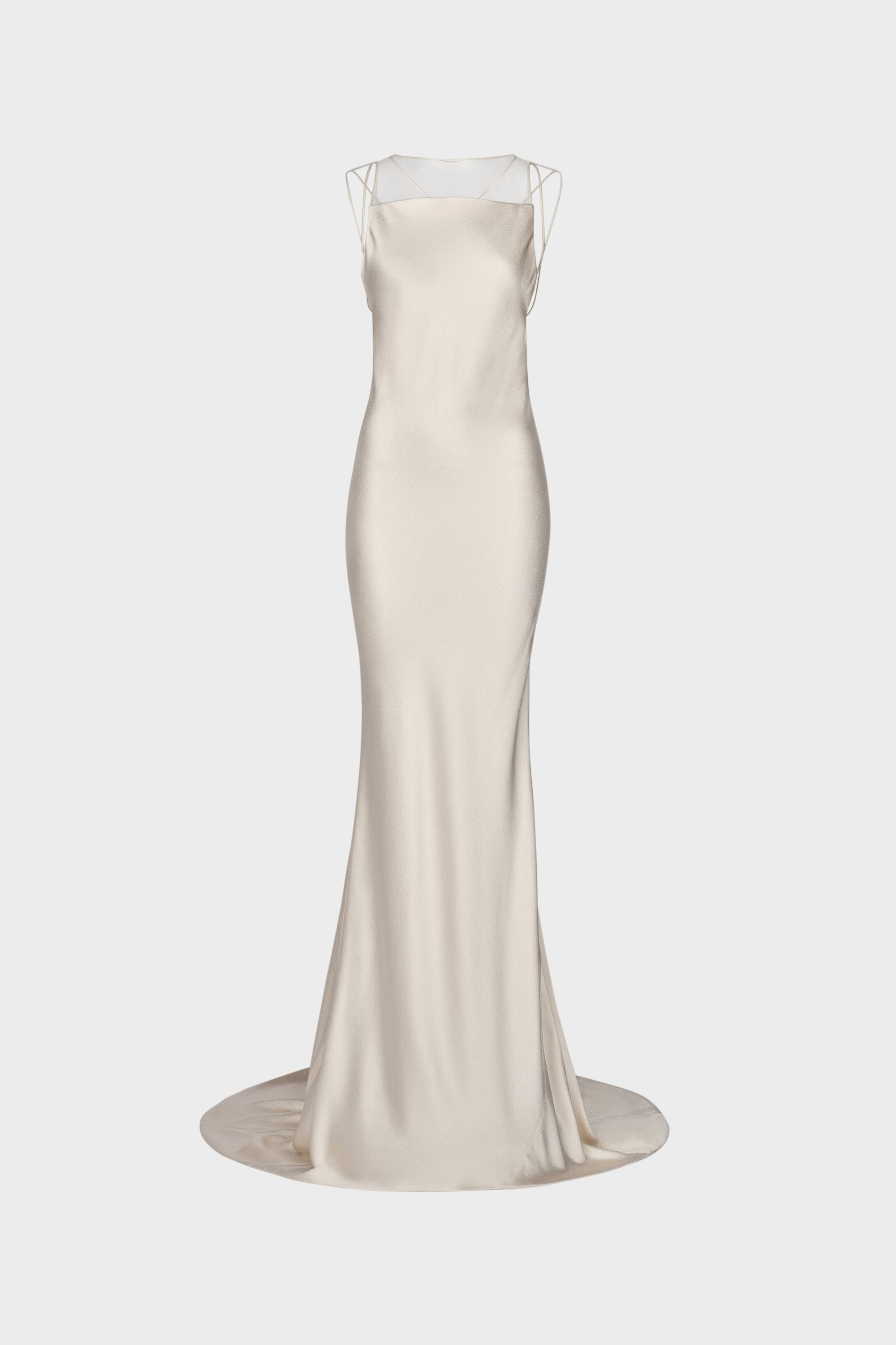 Hammered Satin Gown