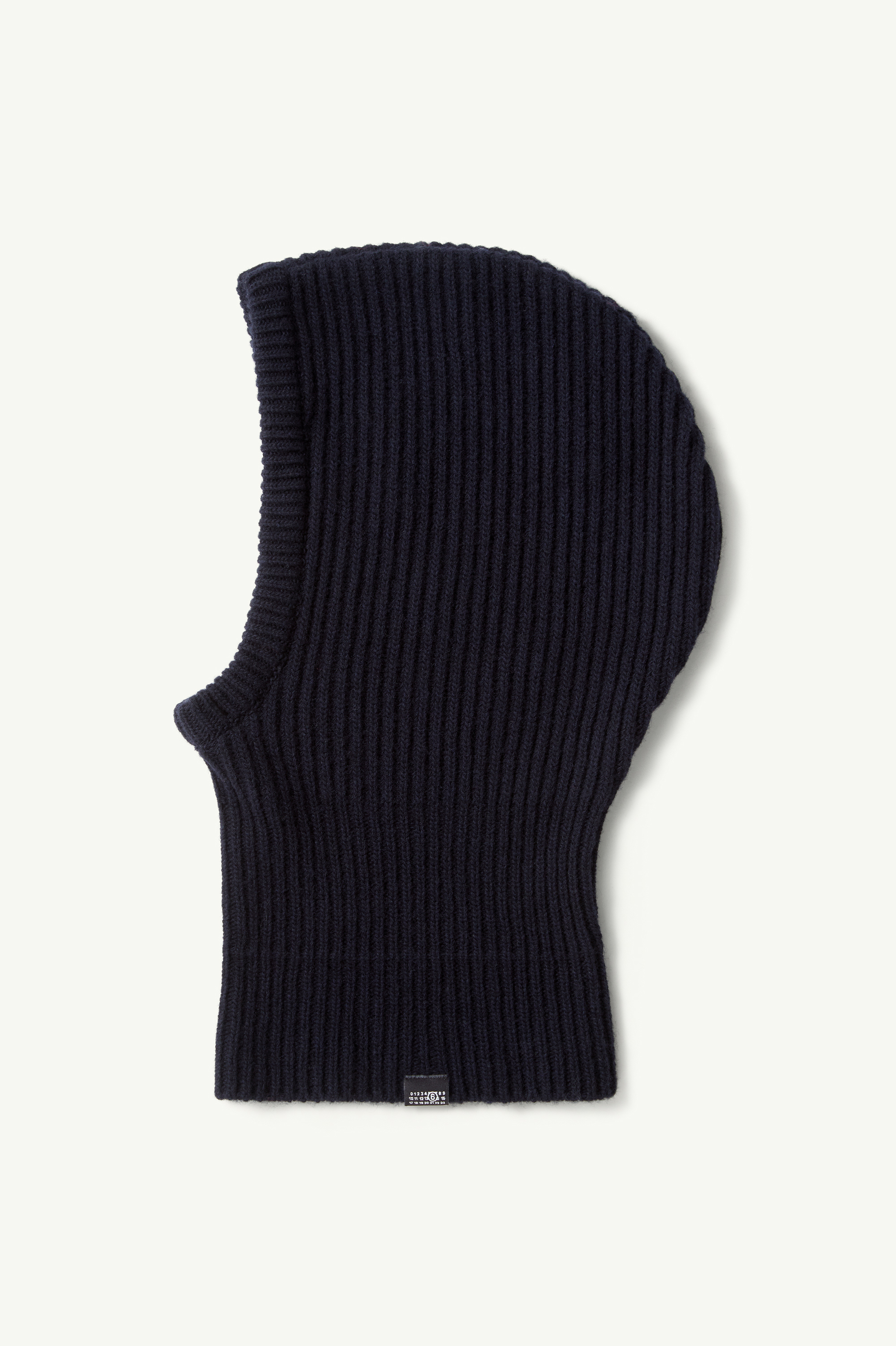 Numeric ribbed balaclava