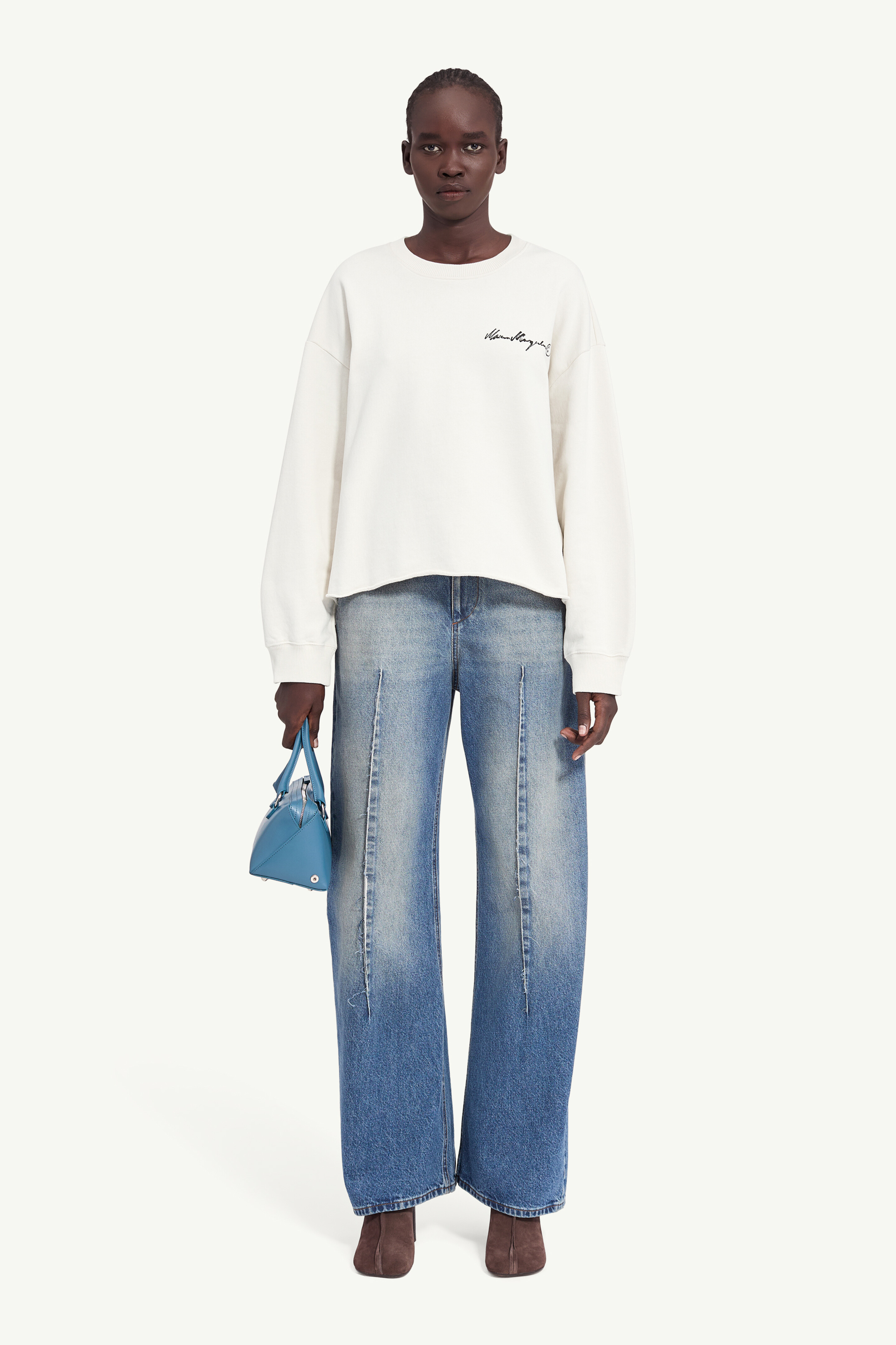 Handwritten-print sweatshirt