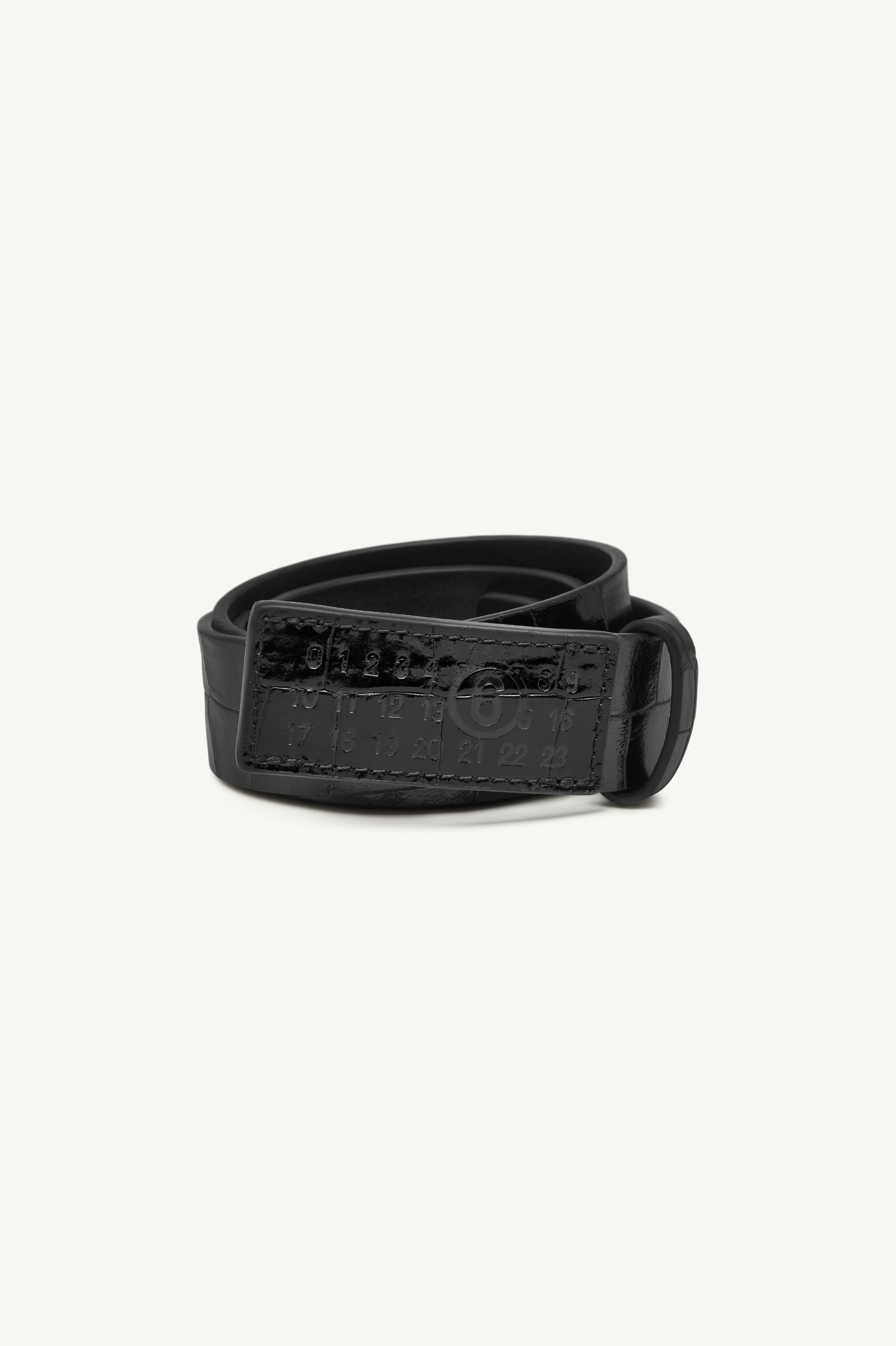 Croc-print belt