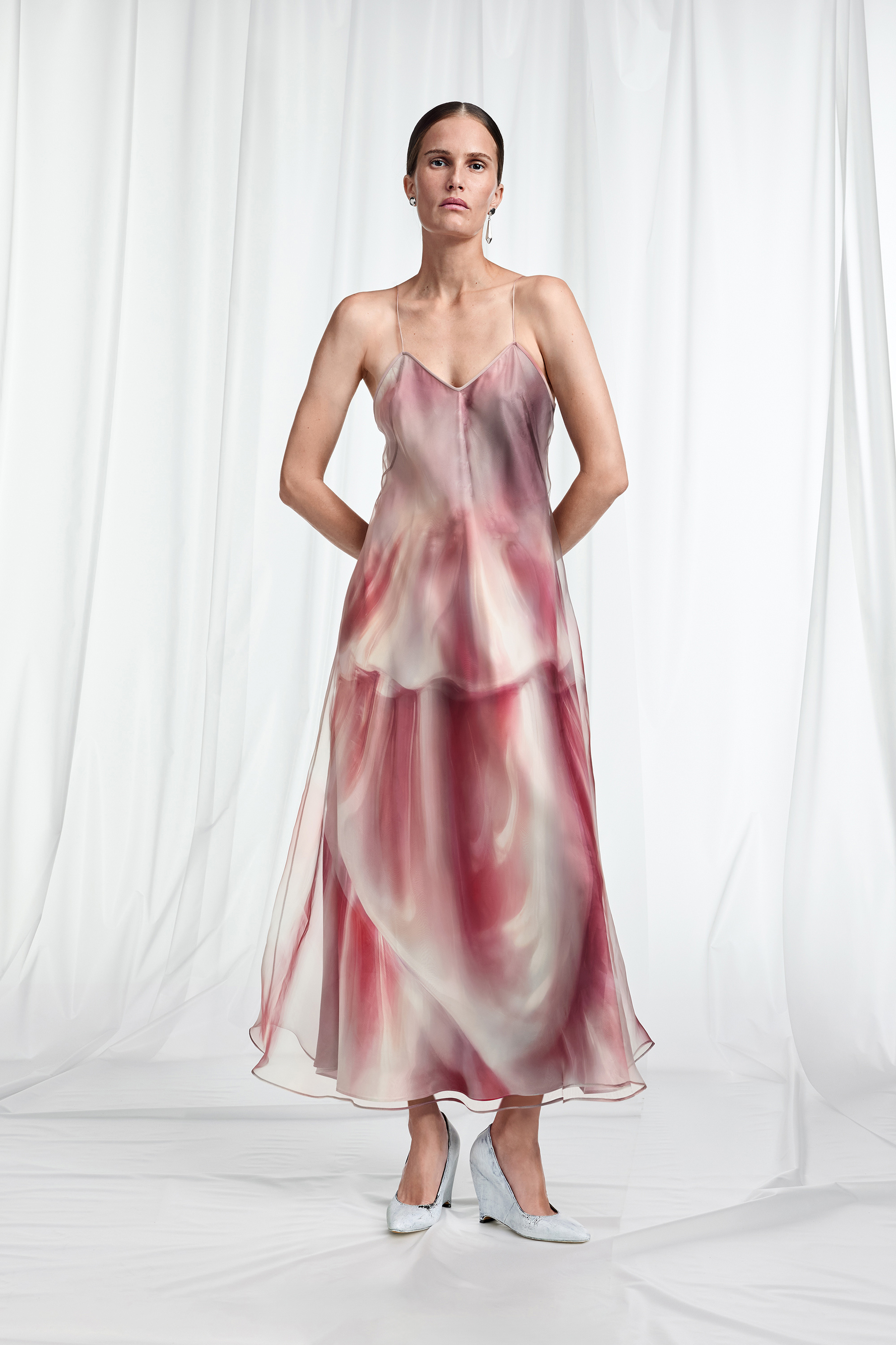 Trompe L'Oeil Organza Slip Dress