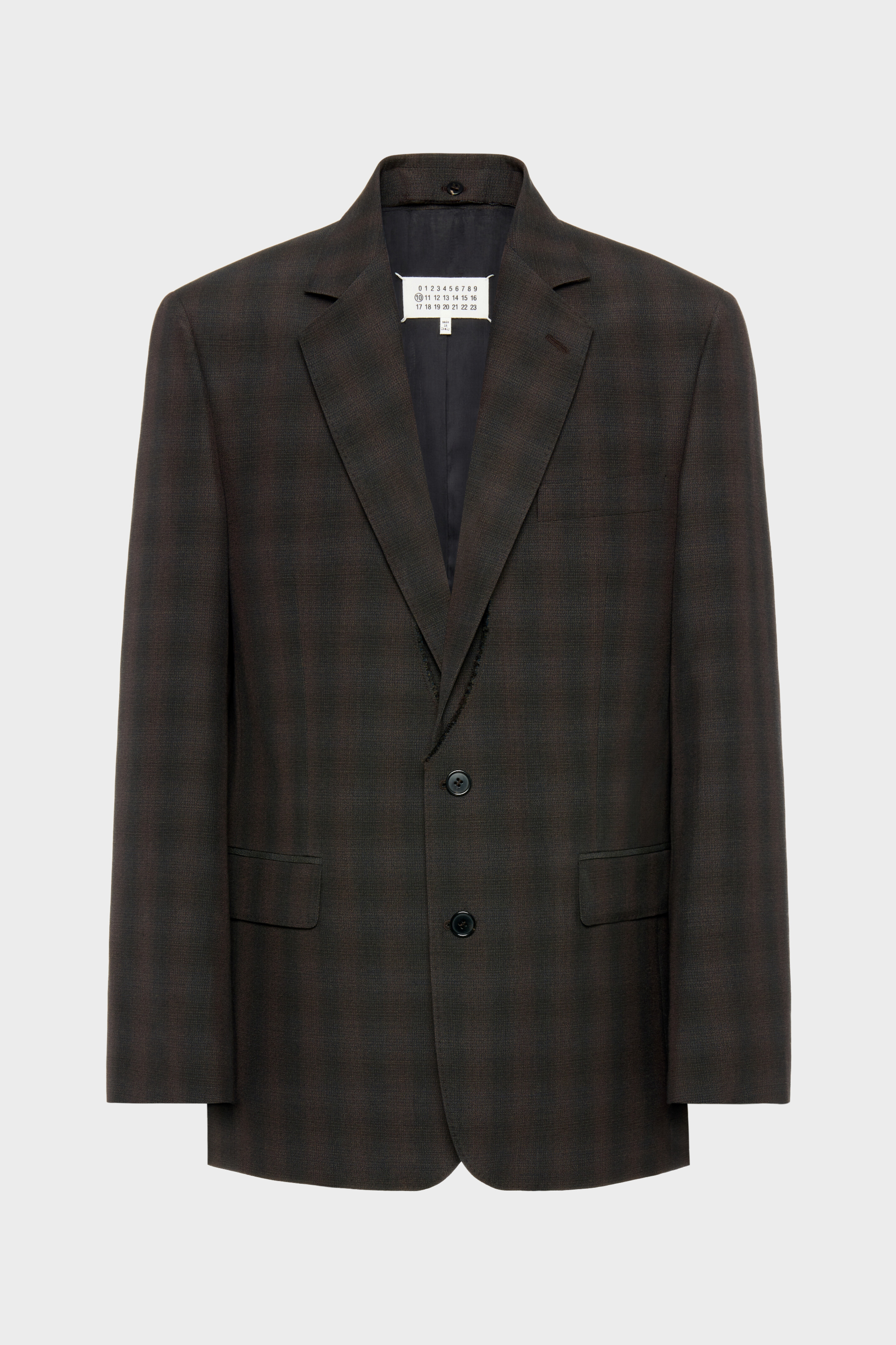 Folded Collar Wool Blazer
