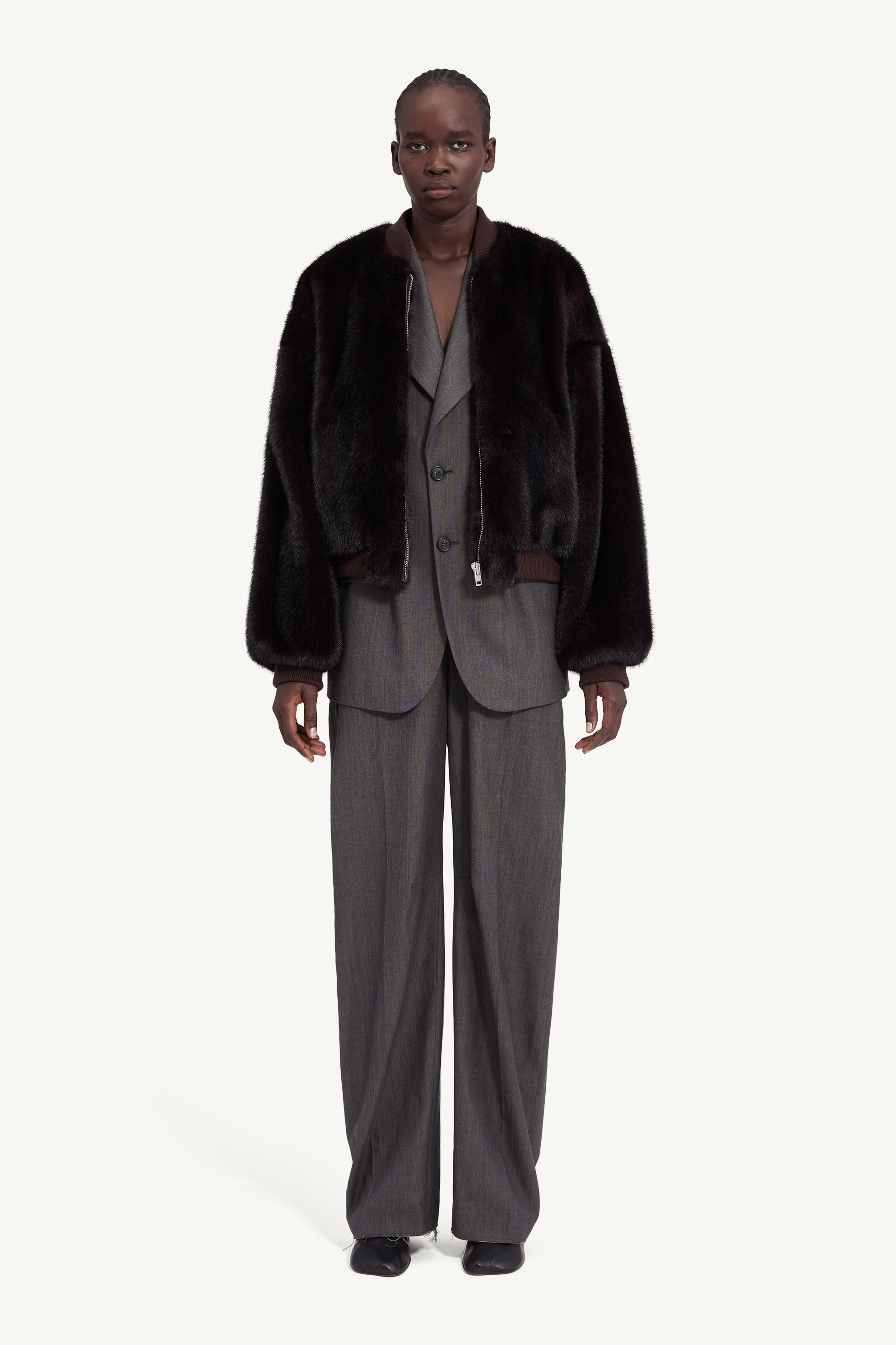 Faux fur jacket
