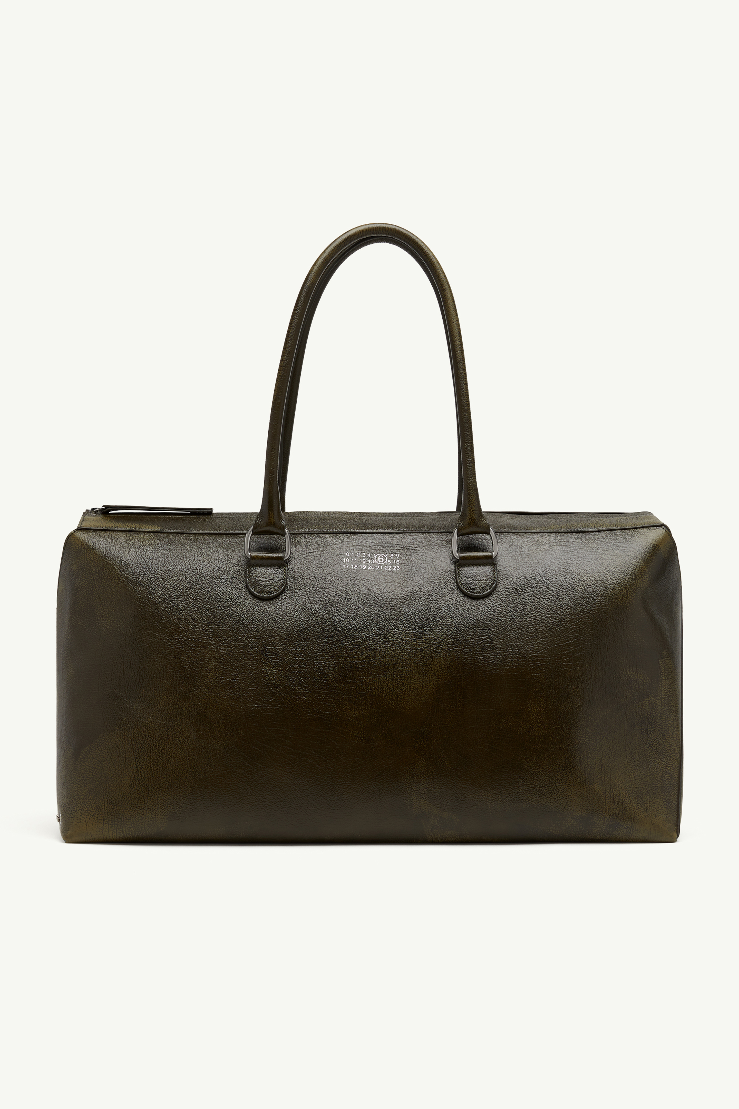 Bauletto weekend bag crackled leather
