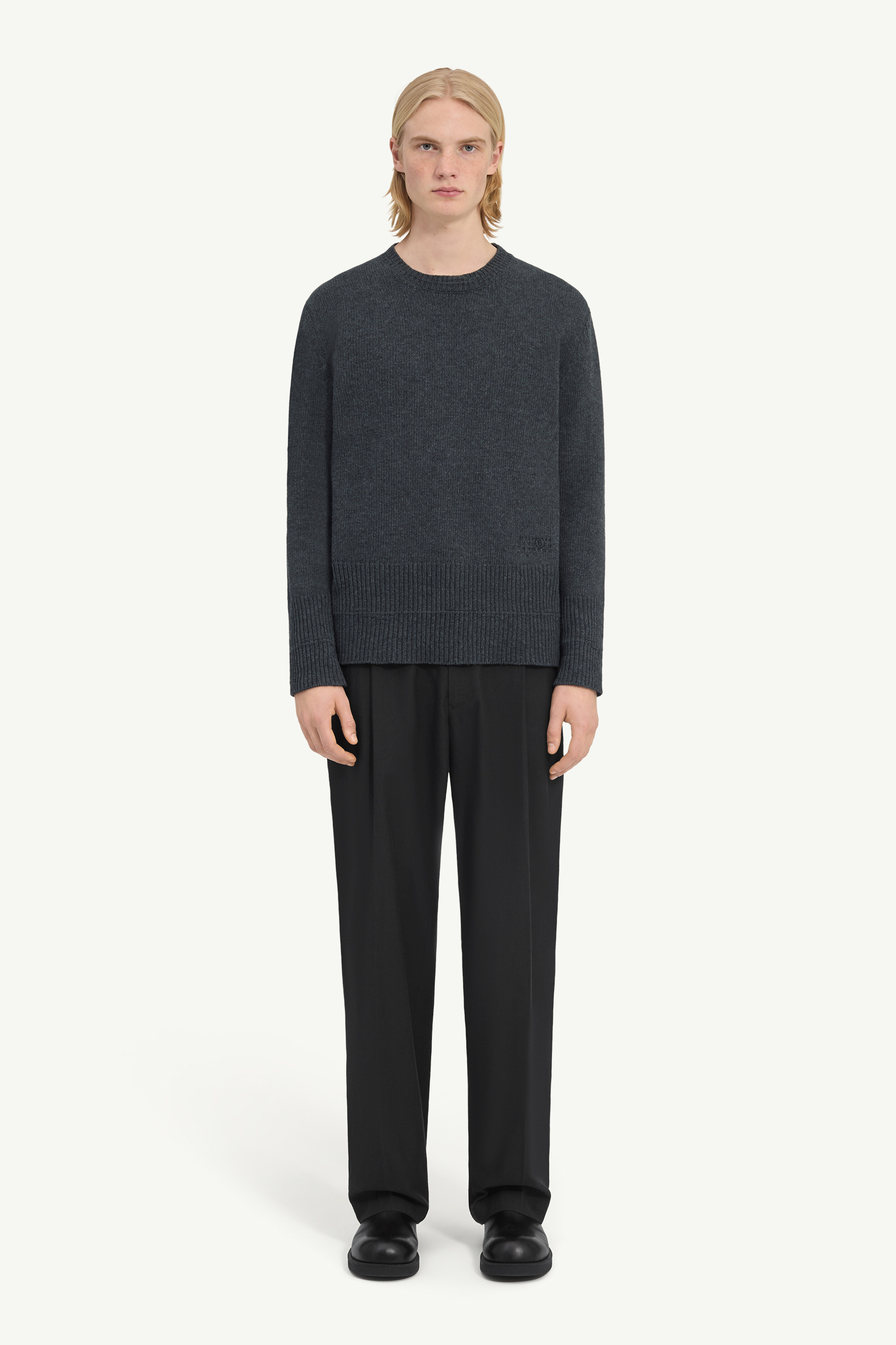 Wool crew neck jumper