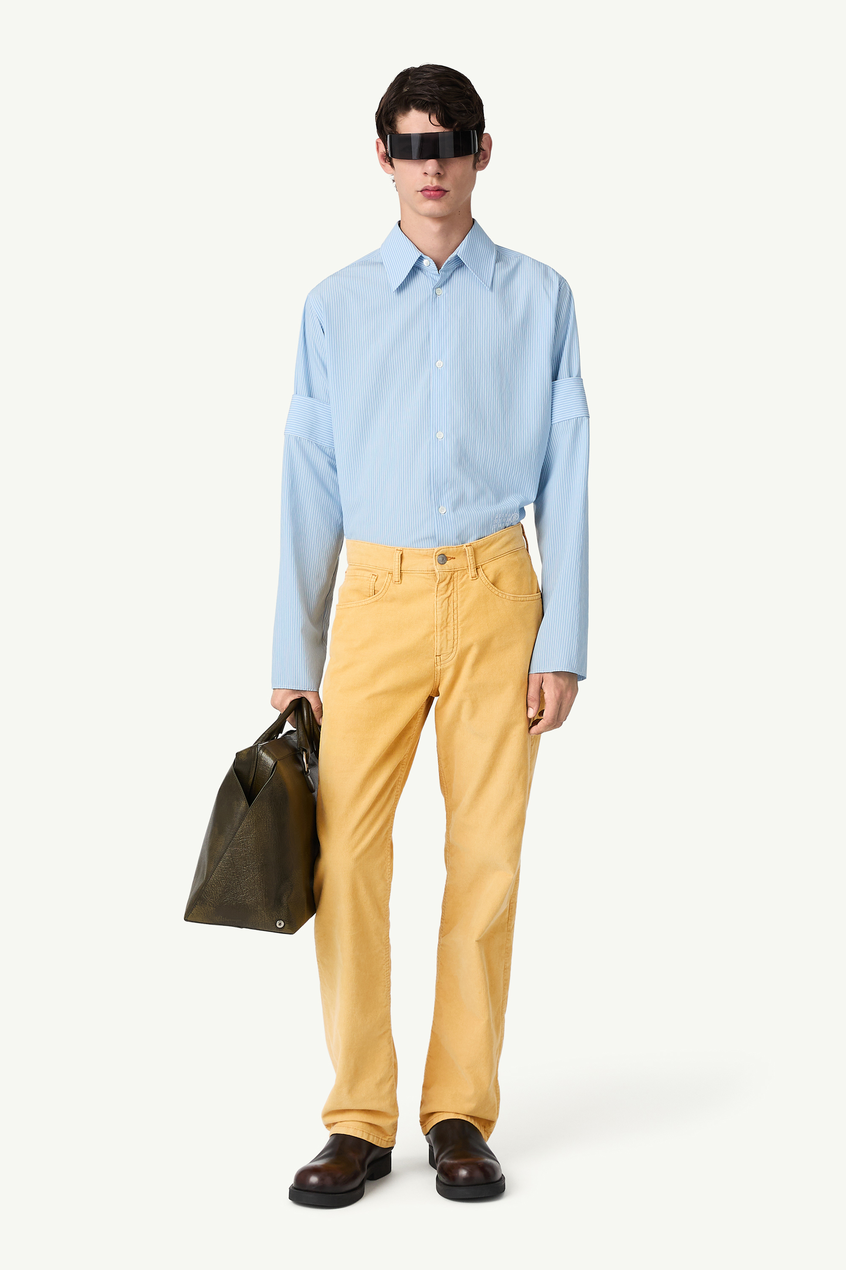 Overdyed corduroy trousers
