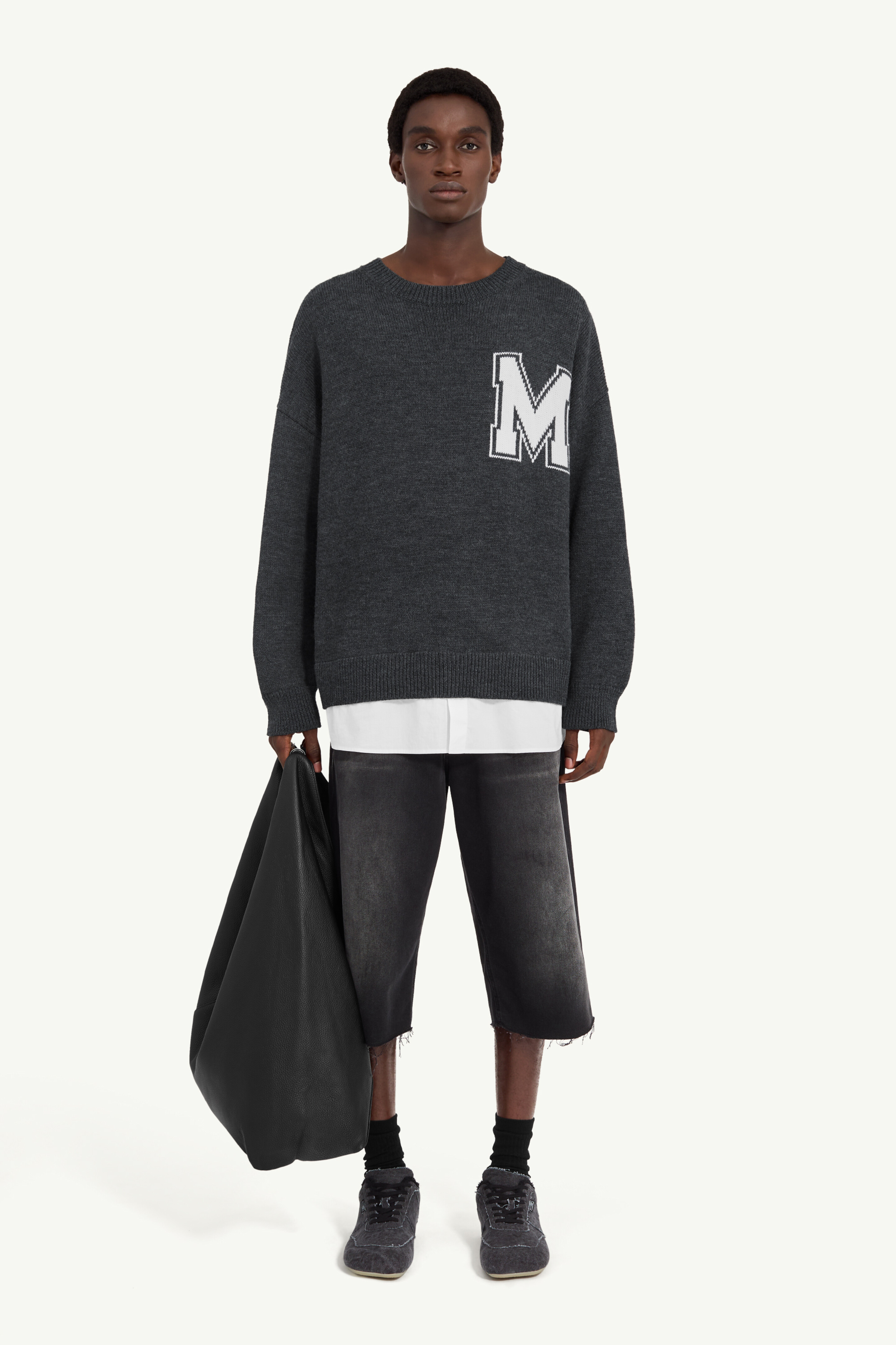 Maglione stile varsity due-in-uno