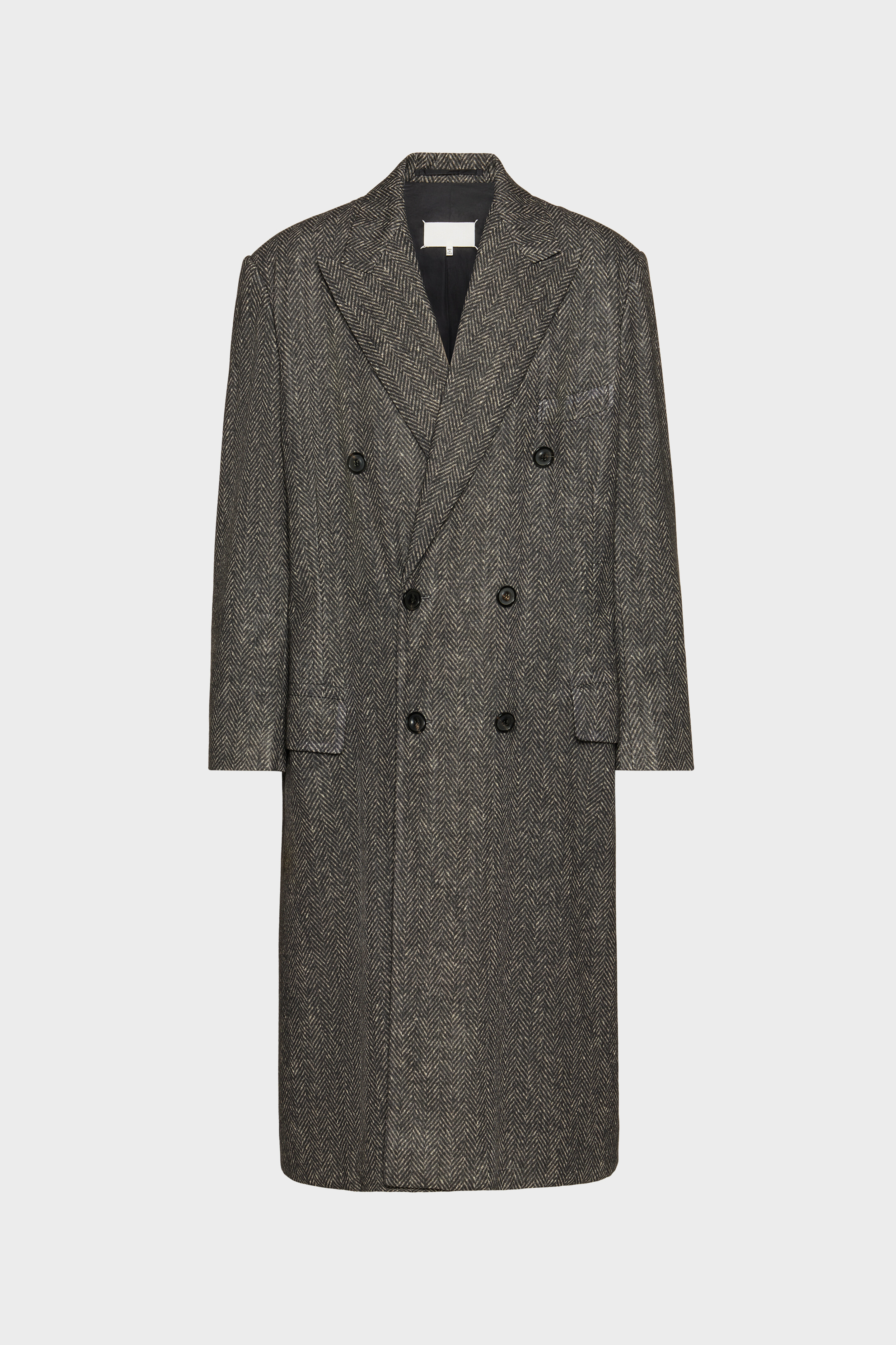 Double-breasted wool coat