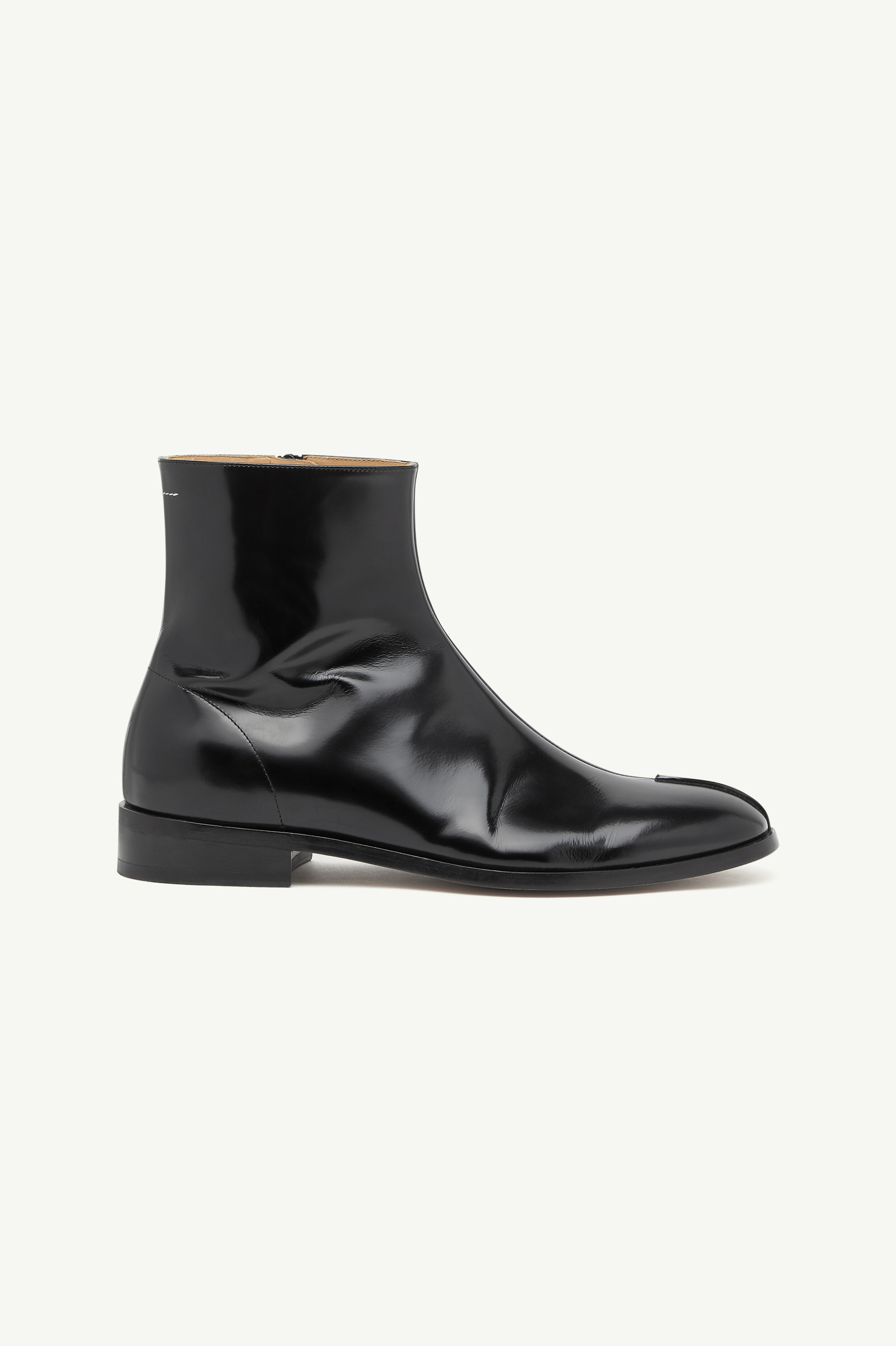 Stiefeletten aus poliertem Leder