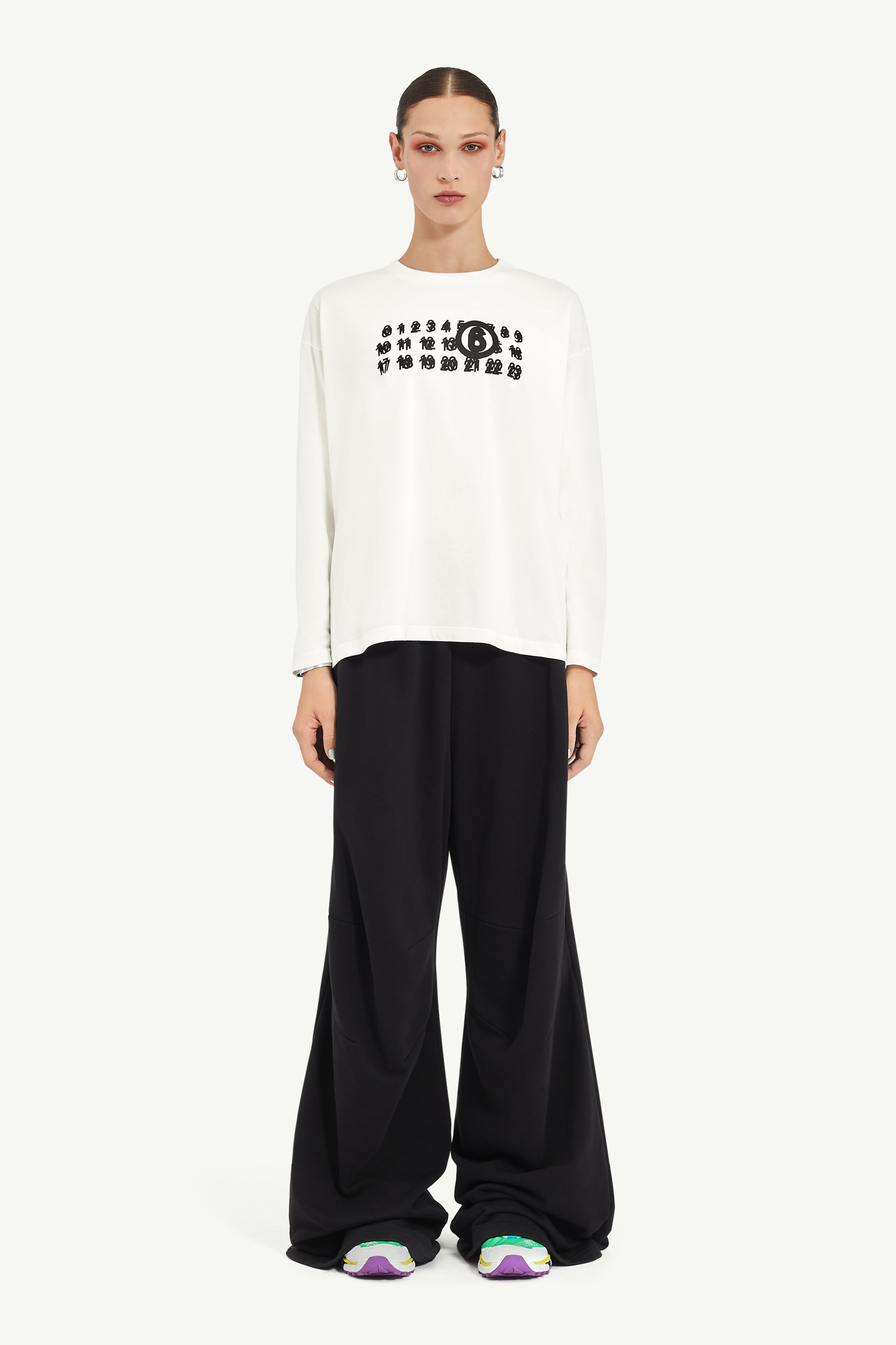 Long-sleeve 3-layers print T-shirt