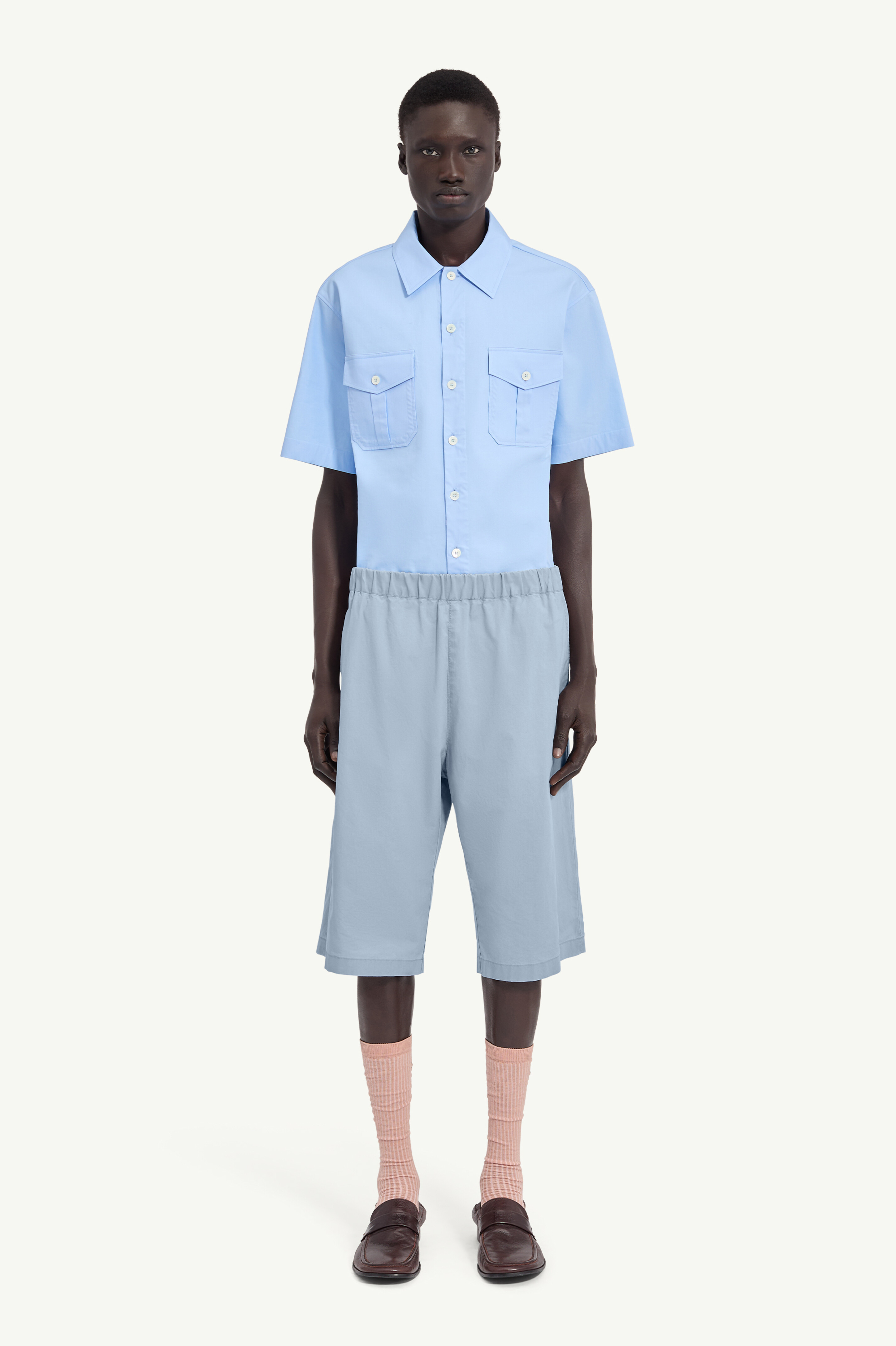Washed Cotton Elasticated Shorts