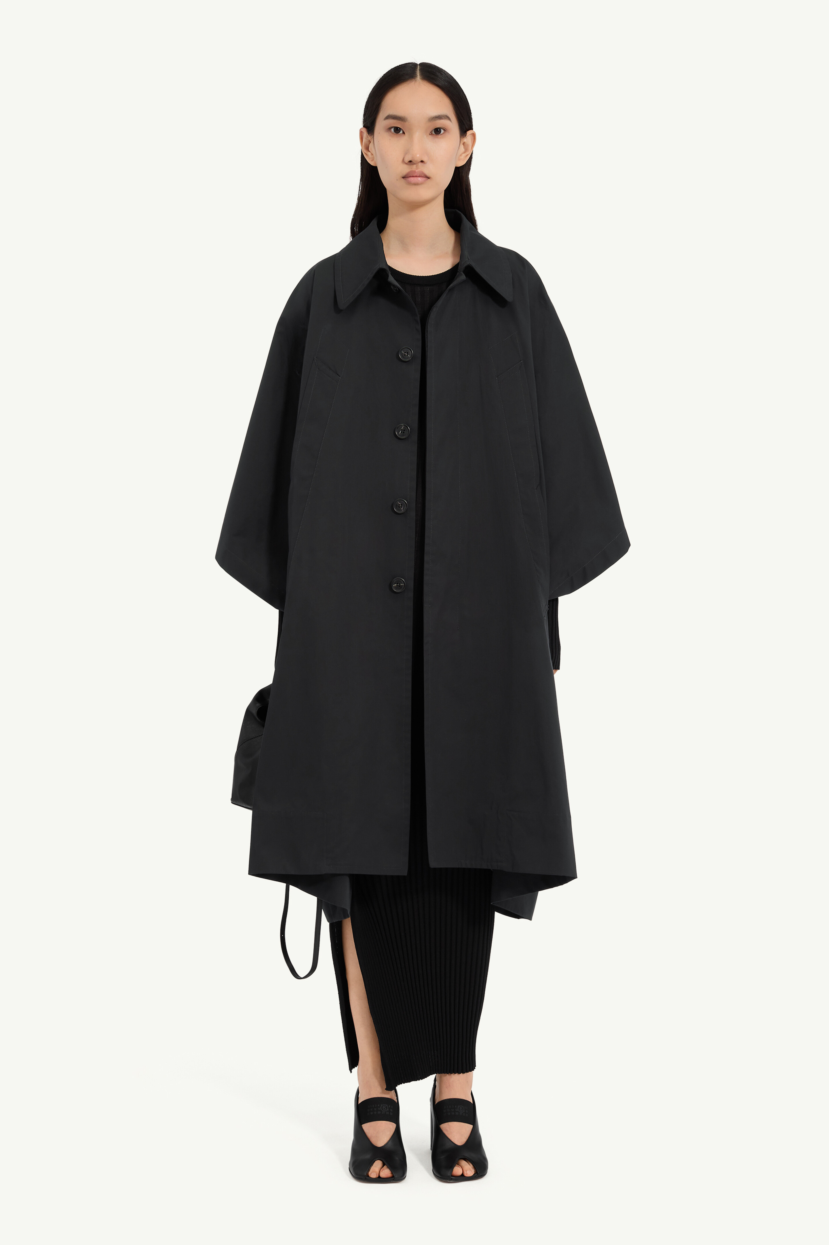 Water-repellent cotton gabardine coat