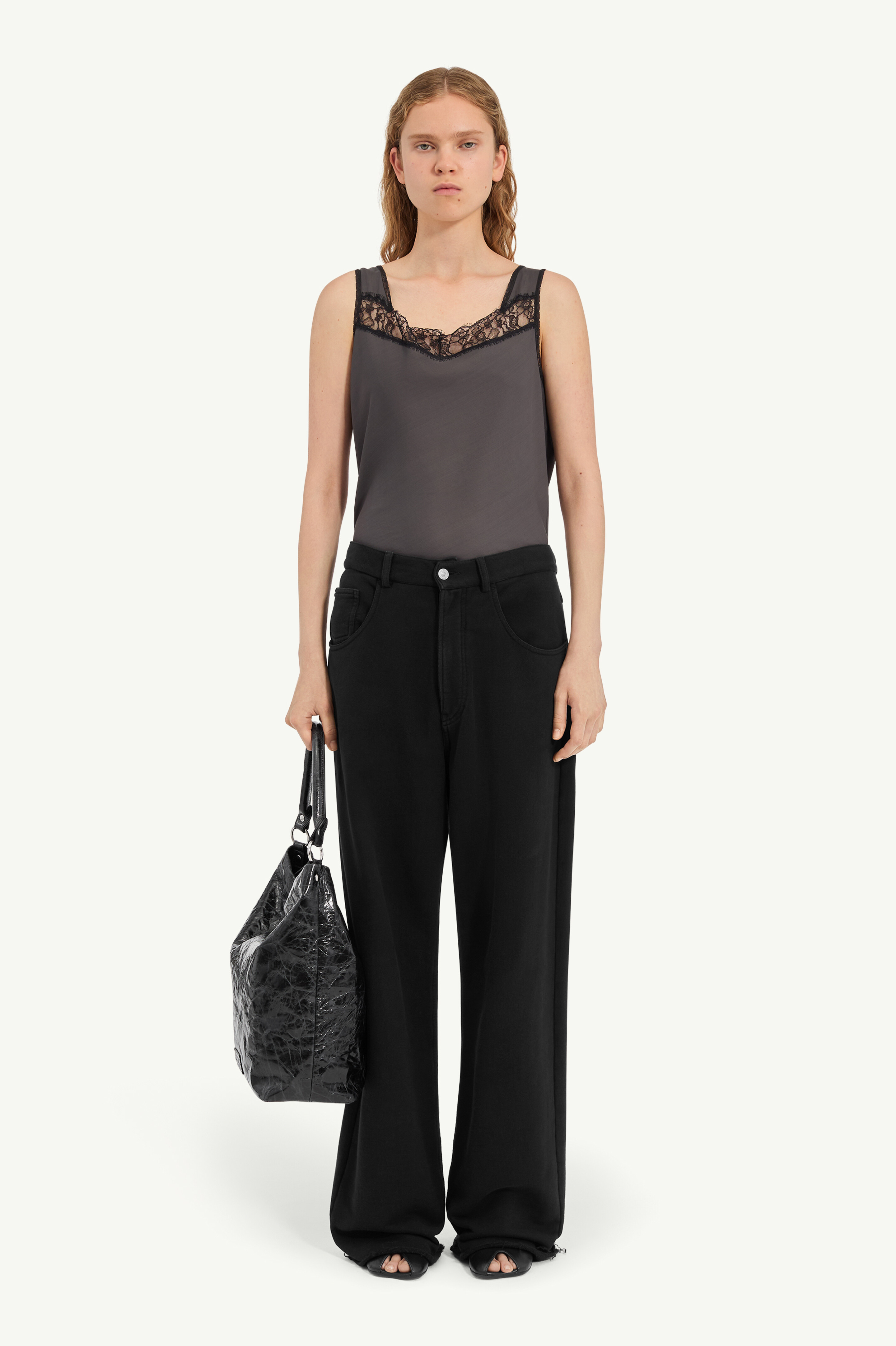 Pantalones de algod&oacute;n anchos