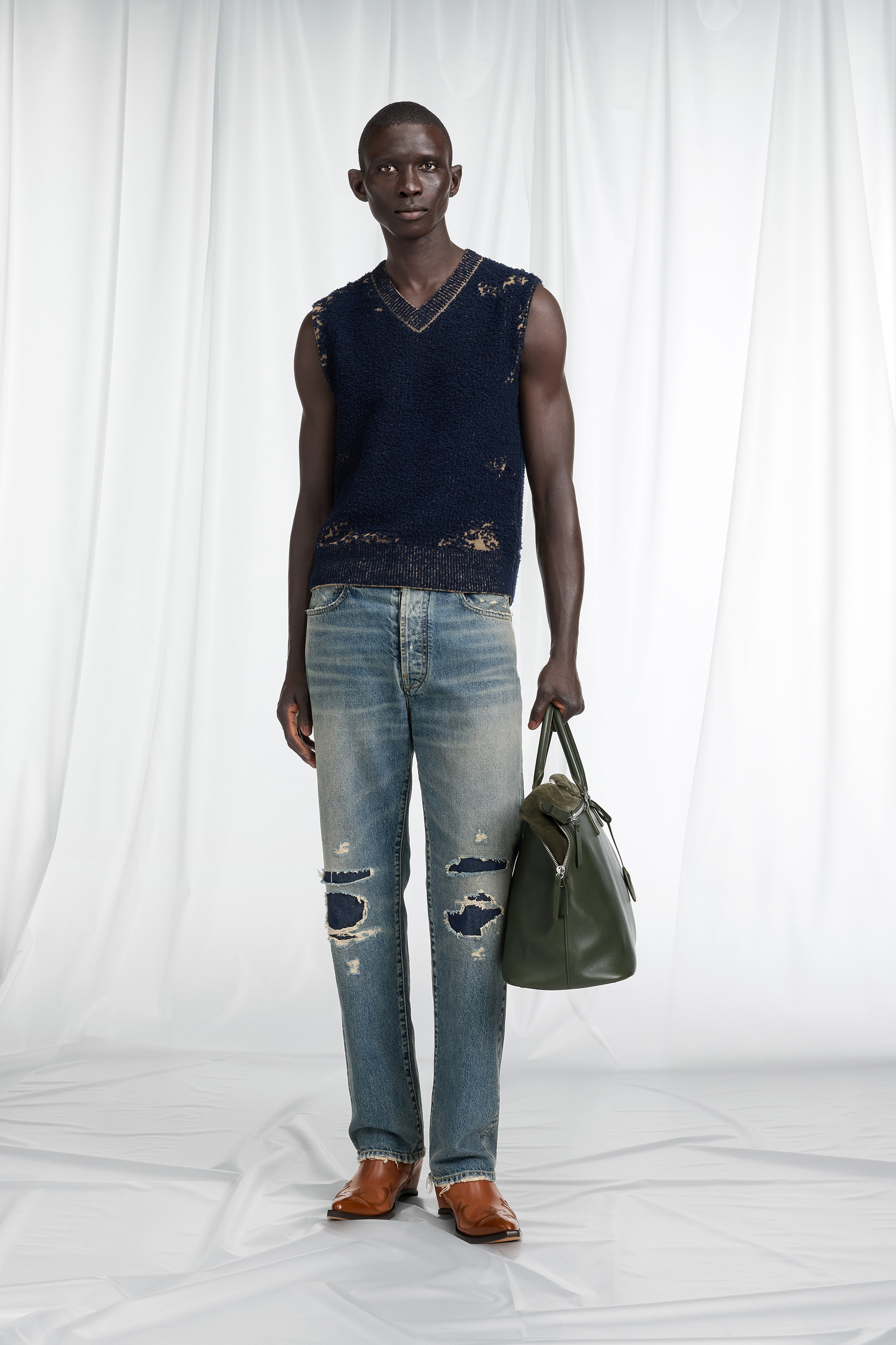 Distressed Denim Jeans