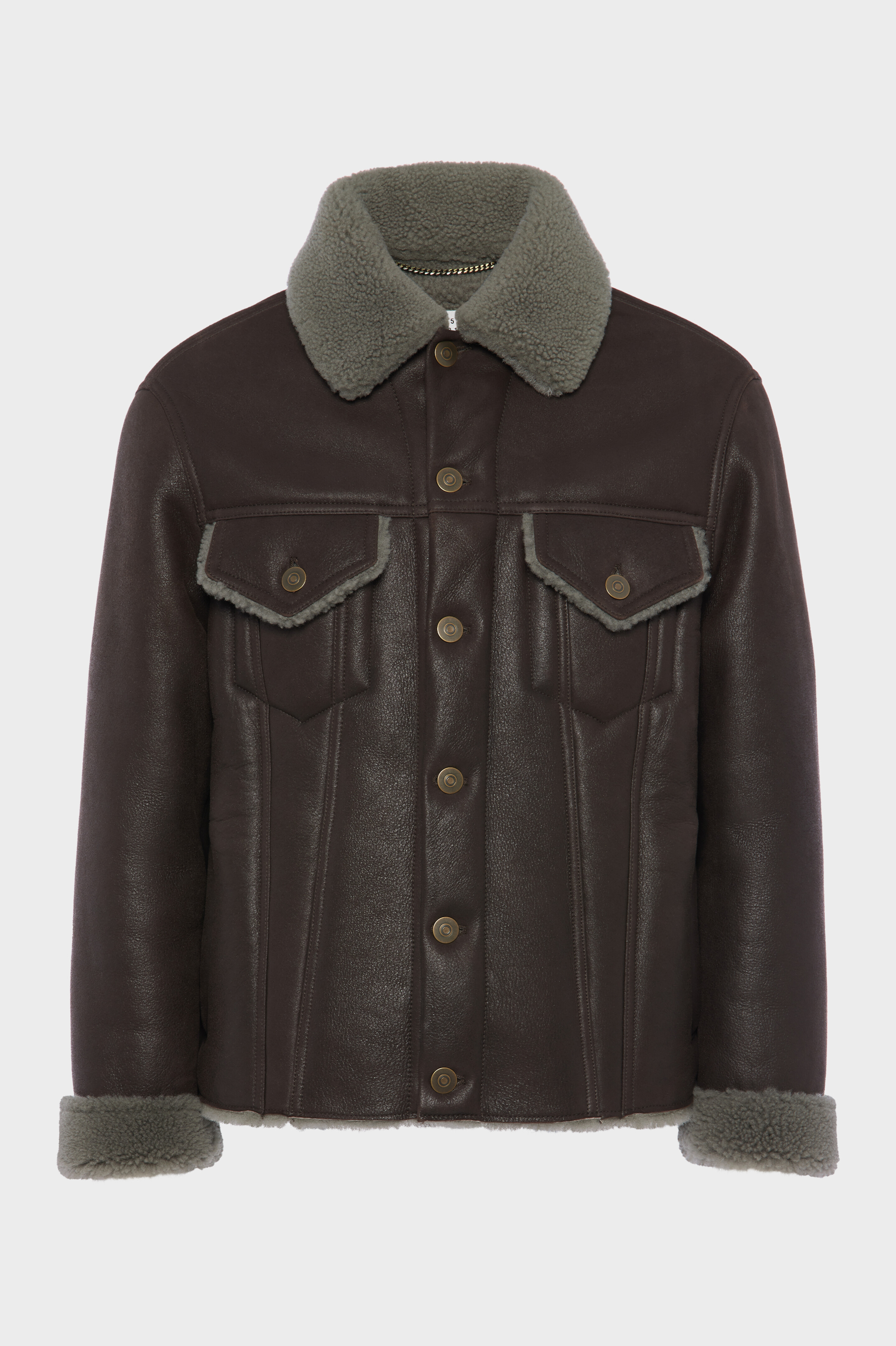 Giacca in shearling cerato
