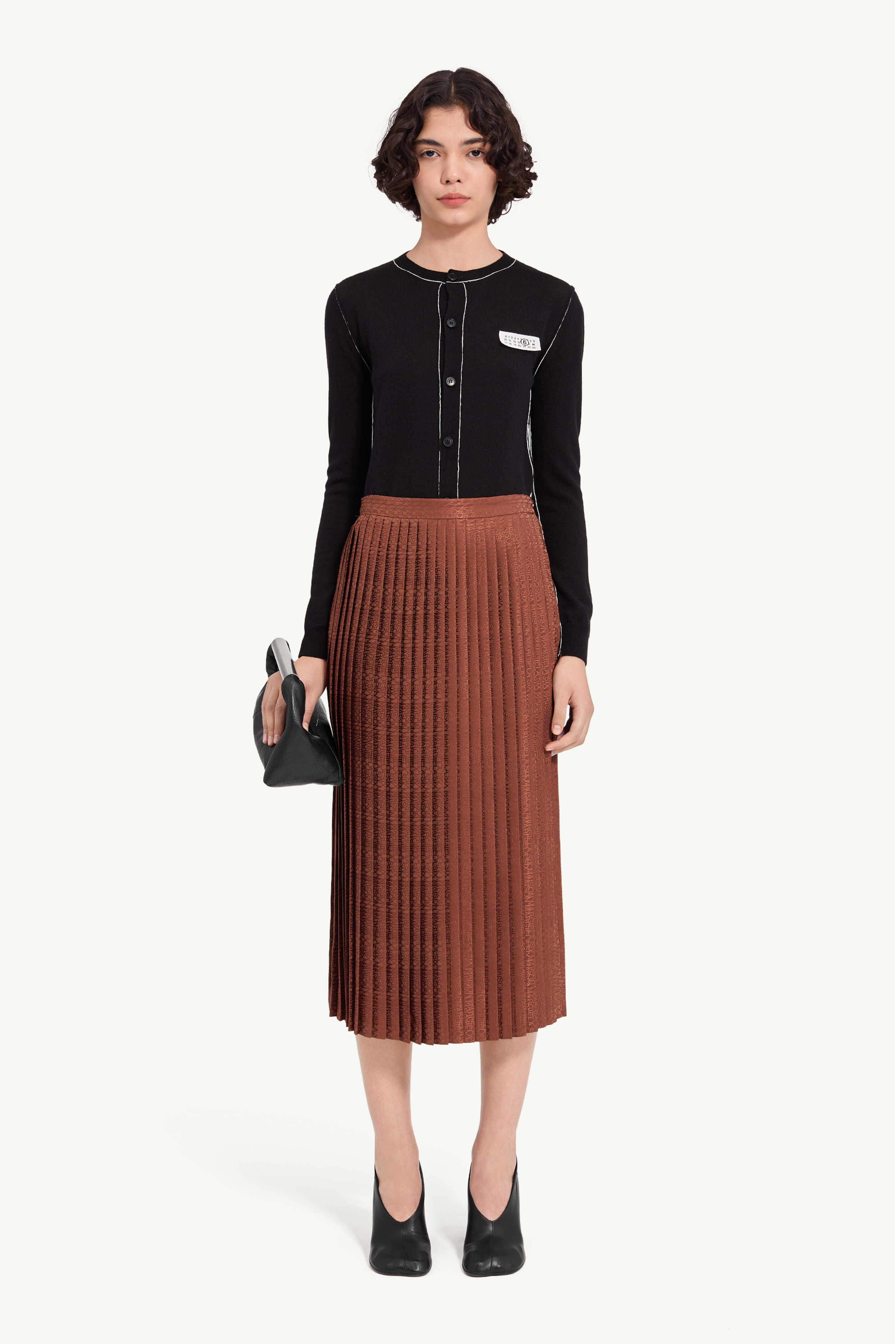 Jacquard midi skirt
