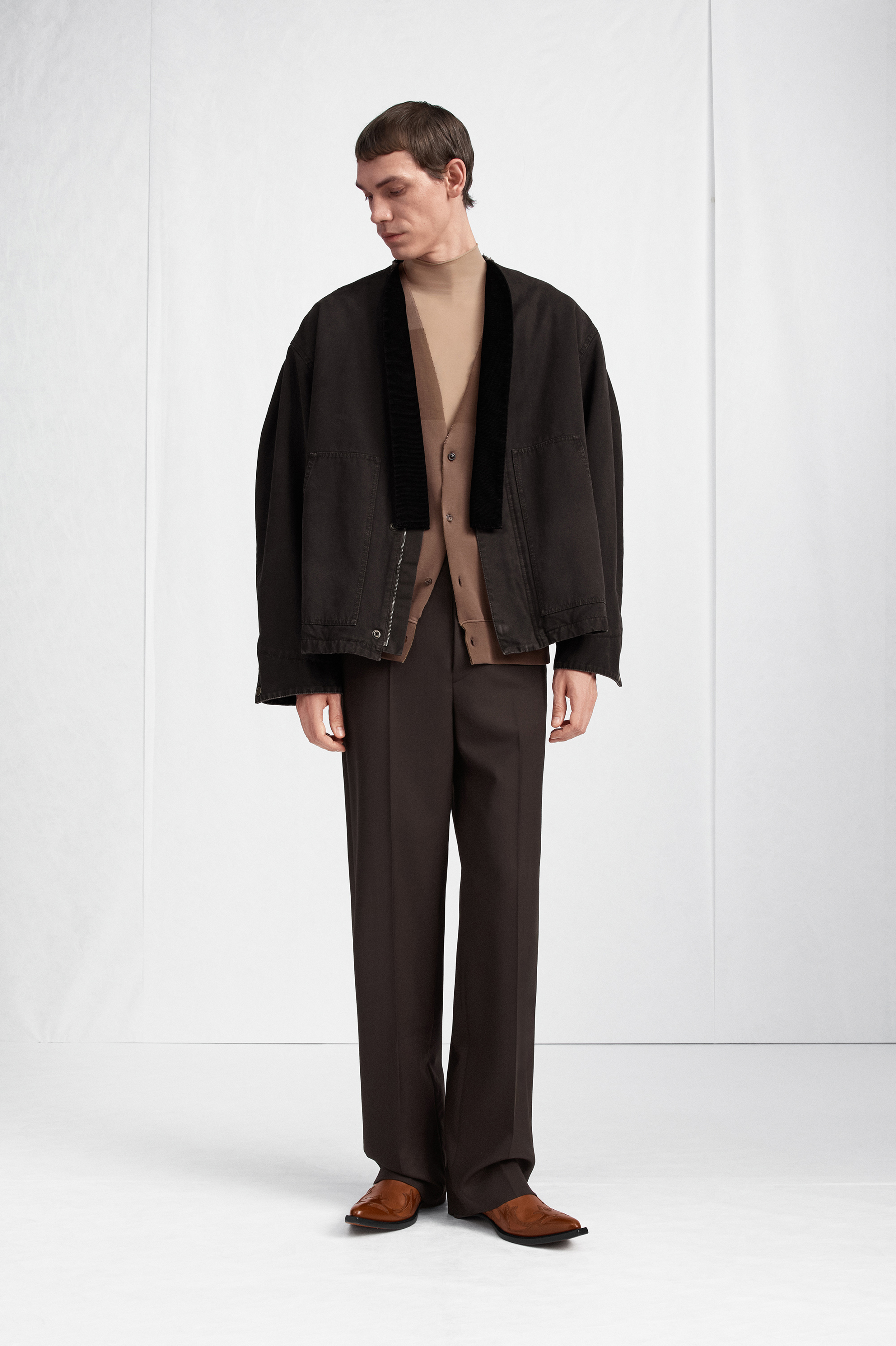 V-Neck Cotton Jacket