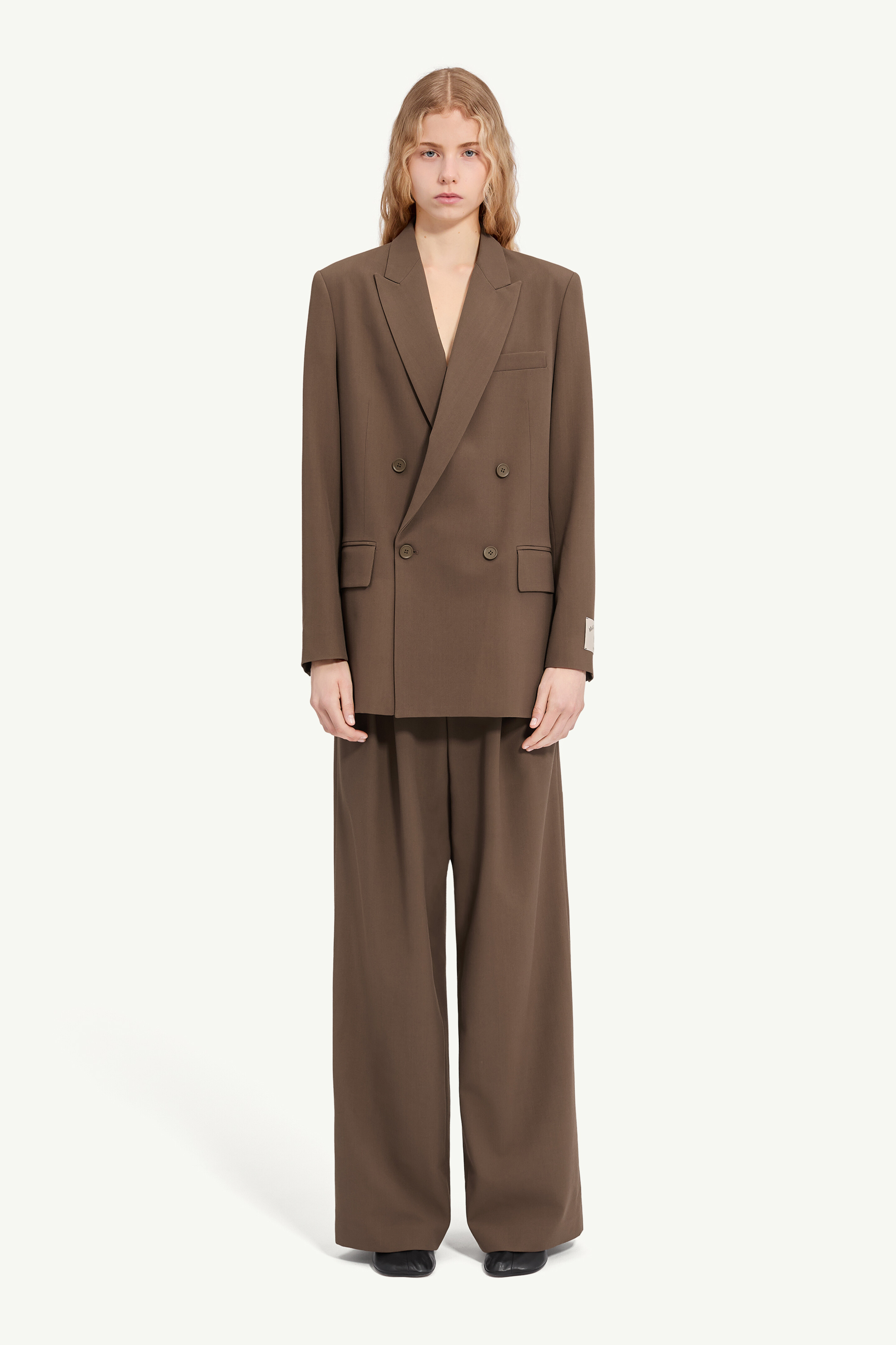 Wool blend suit jacket