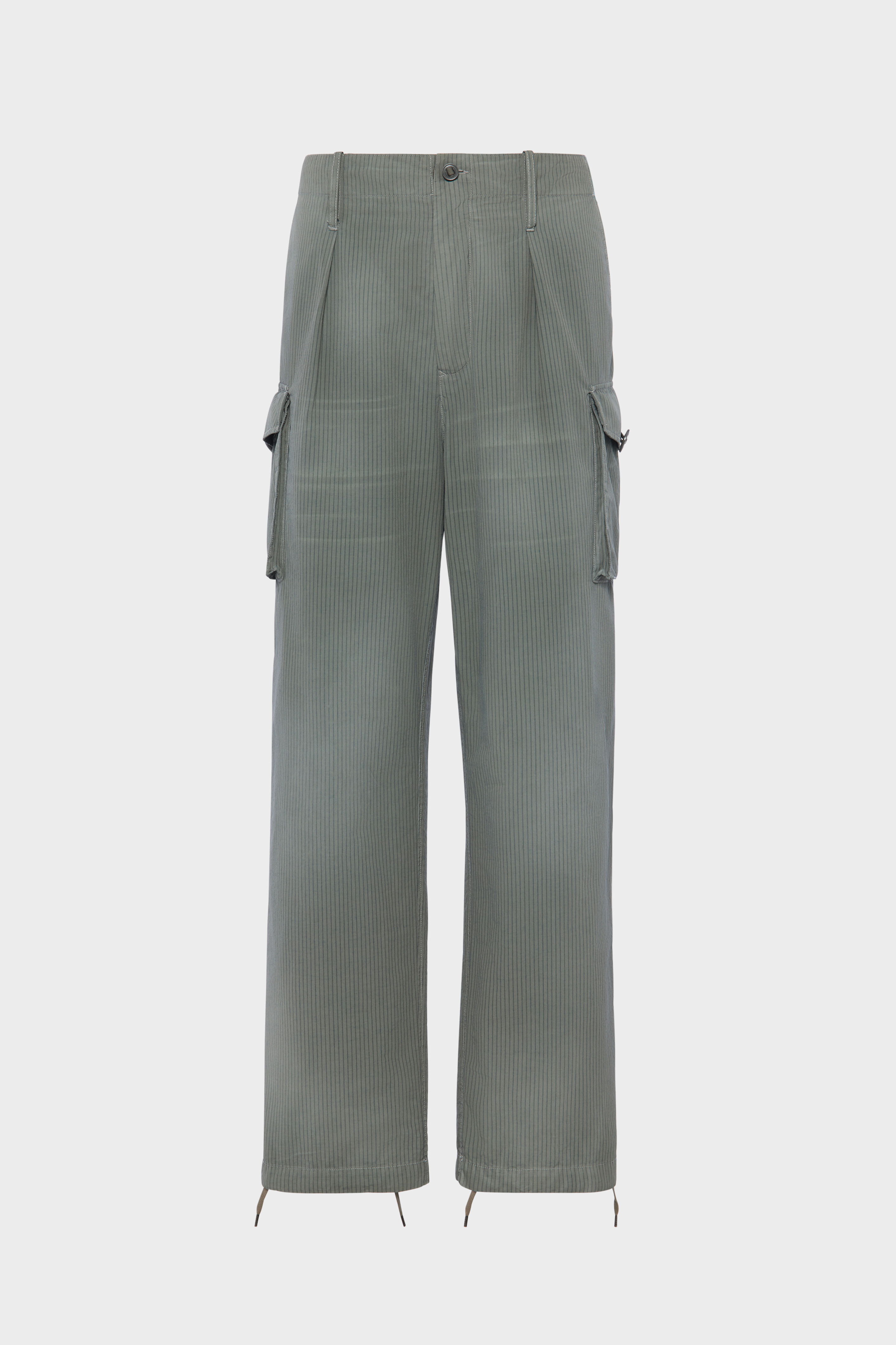 Pantalon cargo en coton m&eacute;lang&eacute;
