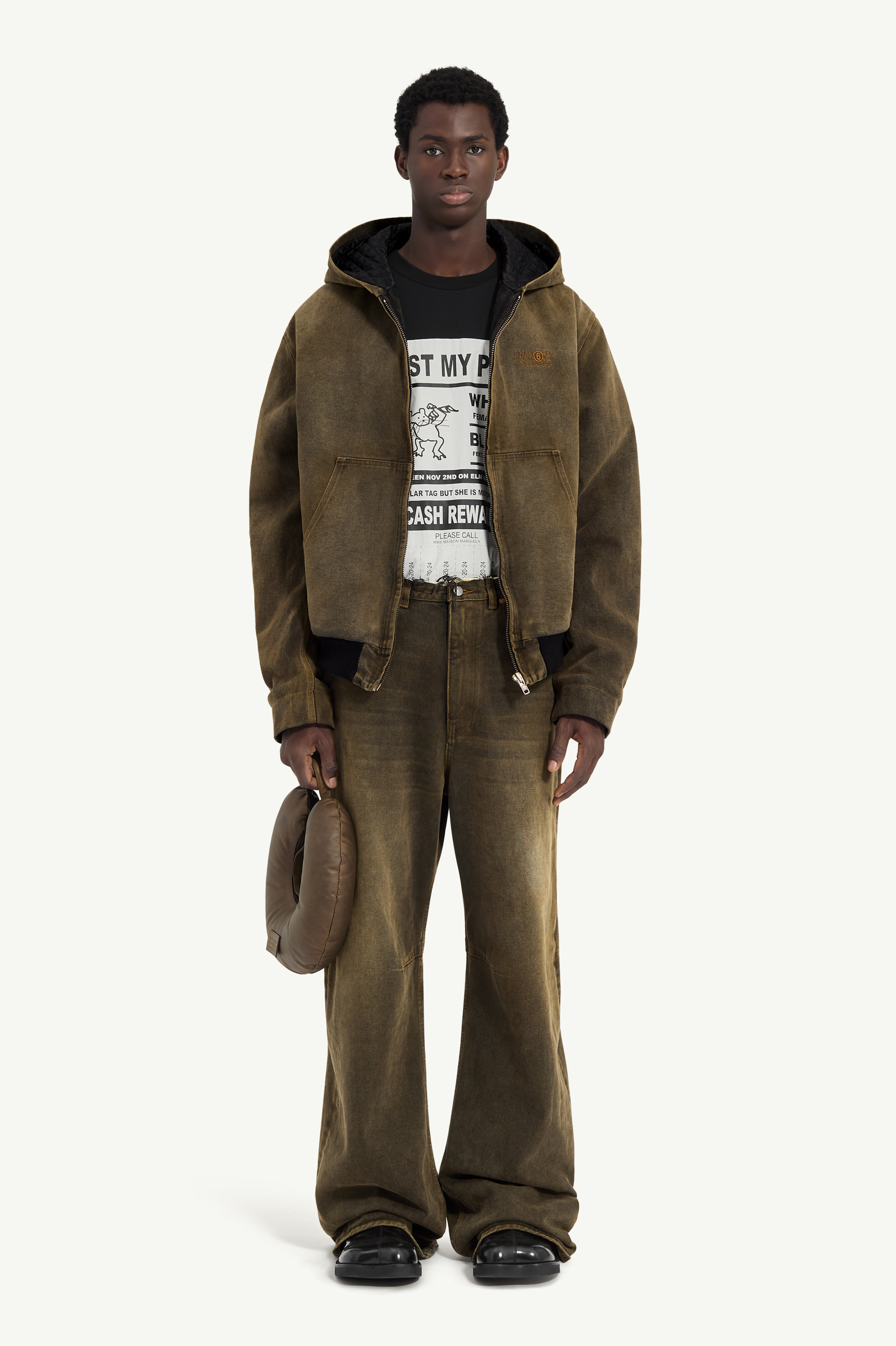 Hooded denim jacket