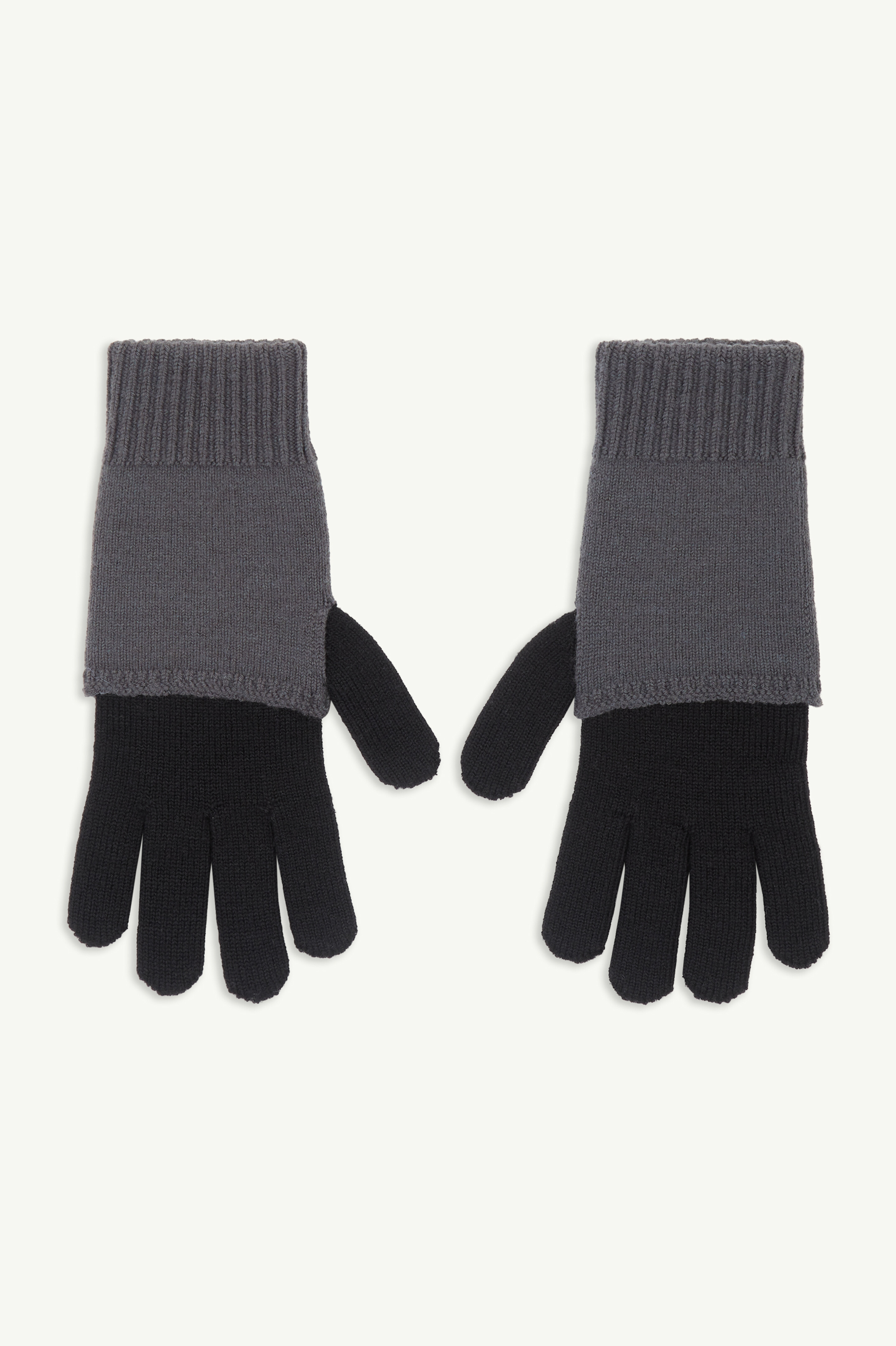 Zweifarbige Strickhandschuhe