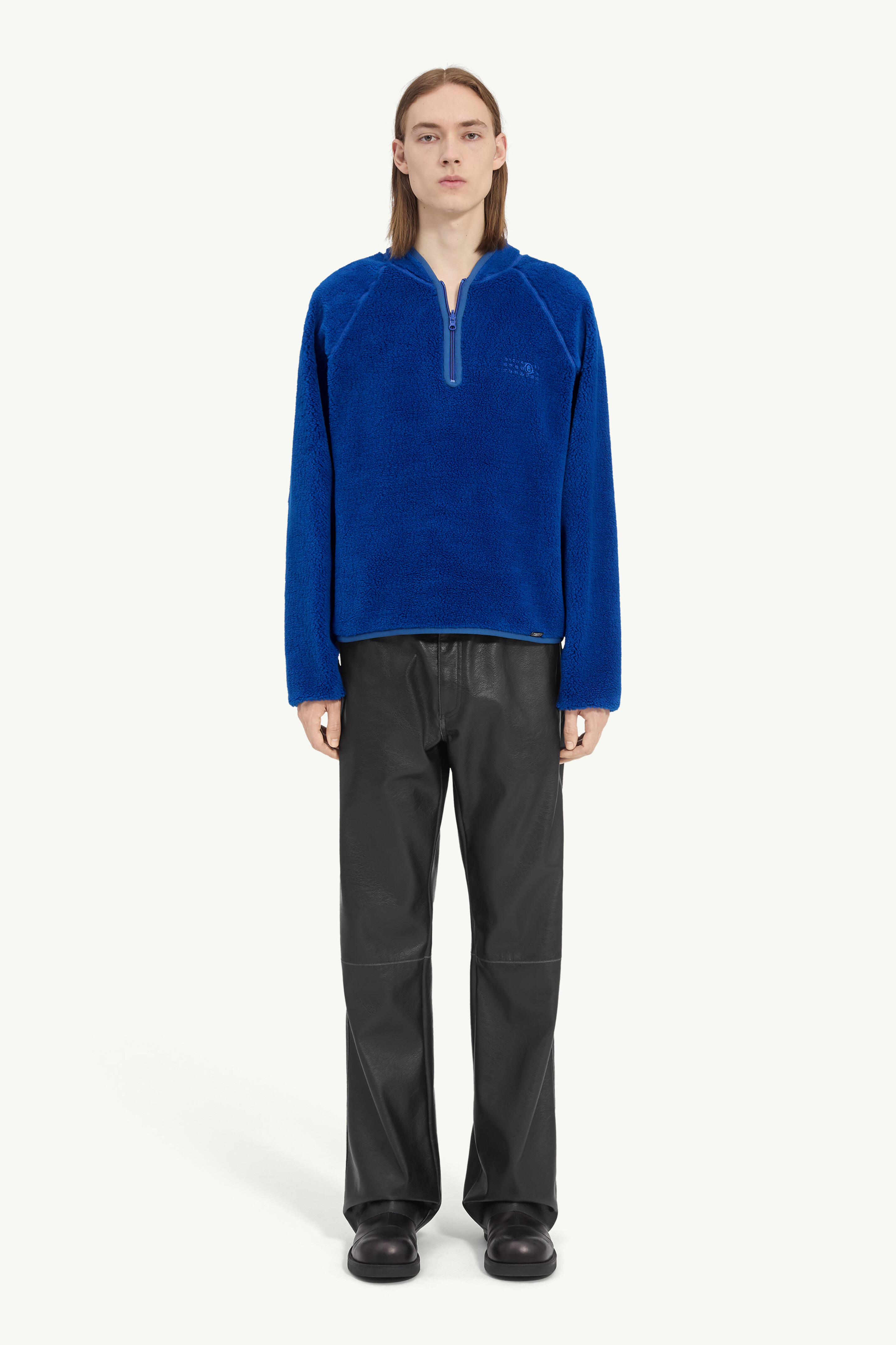 Reversible teddy fleece sweatshirt
